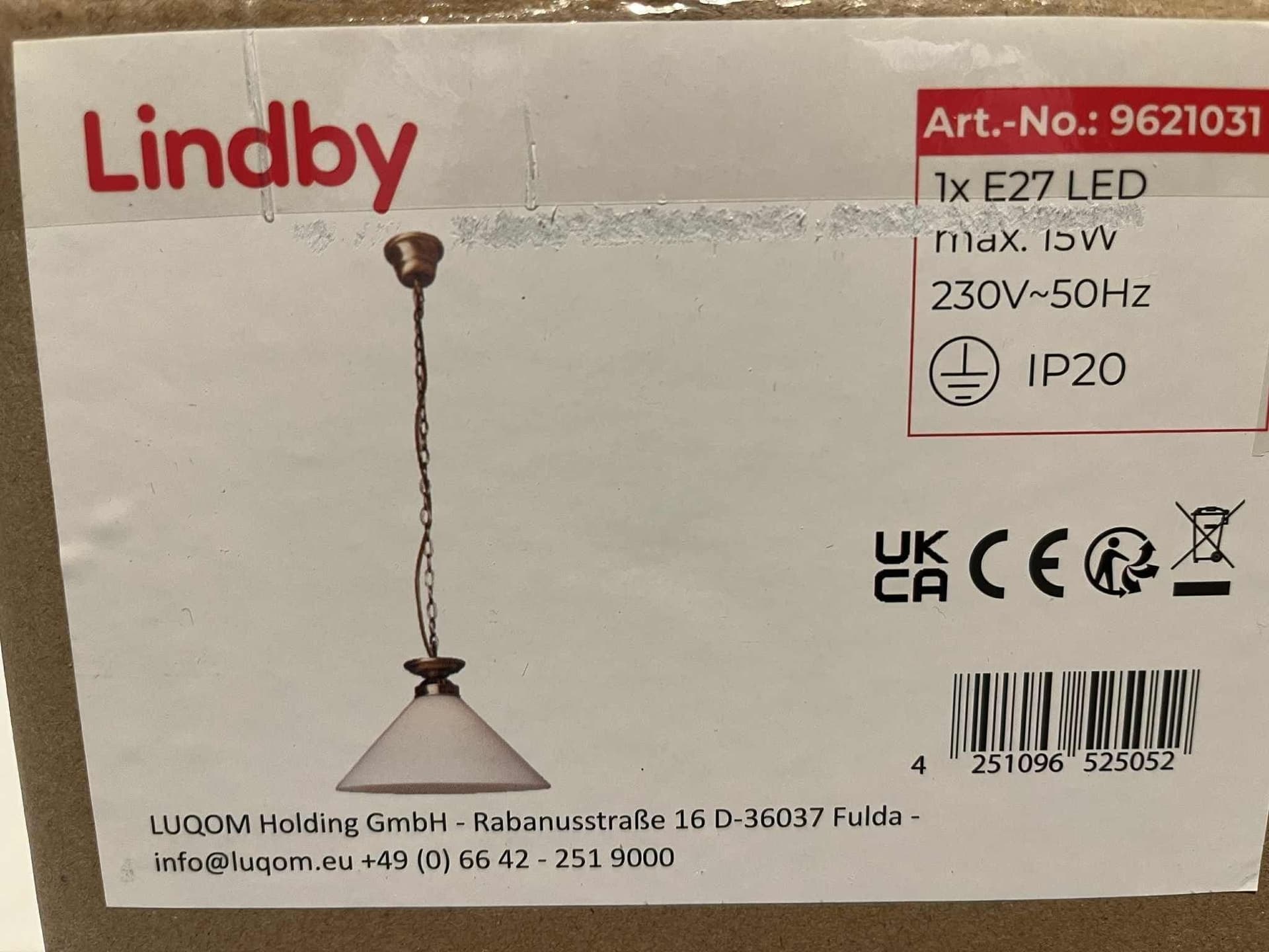 Lindby taklampa - OANVÄND