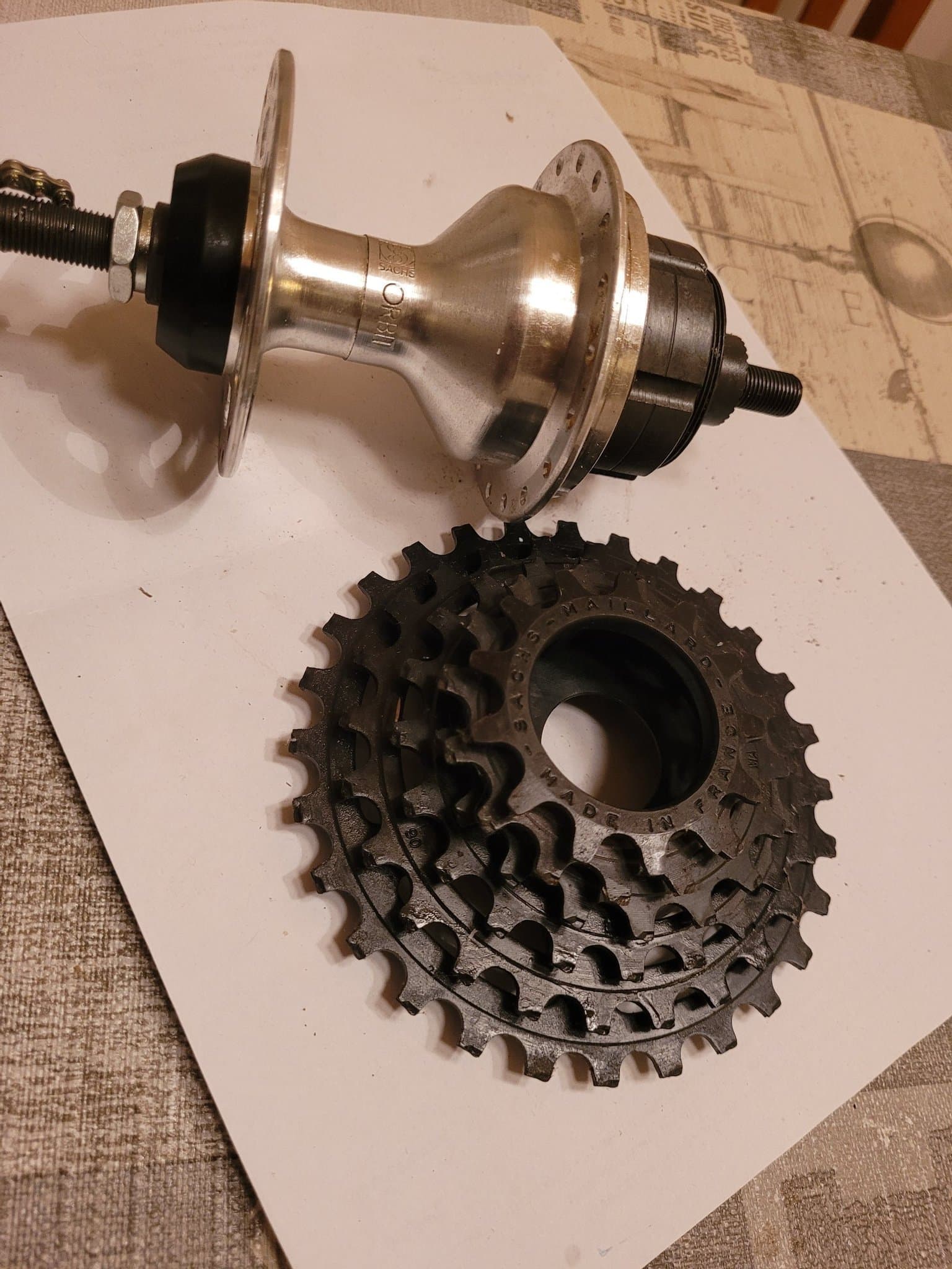 Ny Sachs Orbit baknav med 6-delad kassett