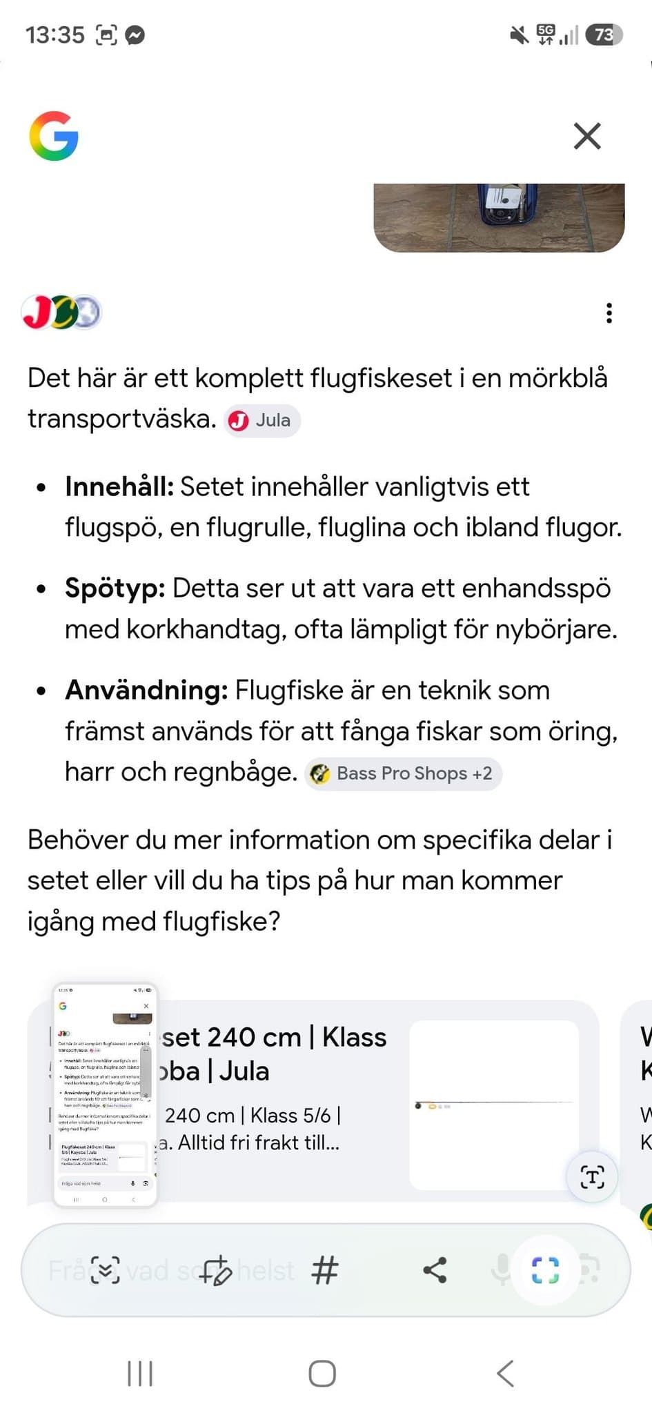 Nytt Flugfiskeset i mörkblå transportväska