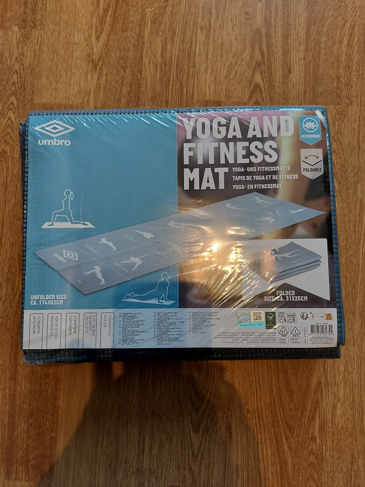 Umbro Yoga- och Träningsmatta, 174x62 cm
