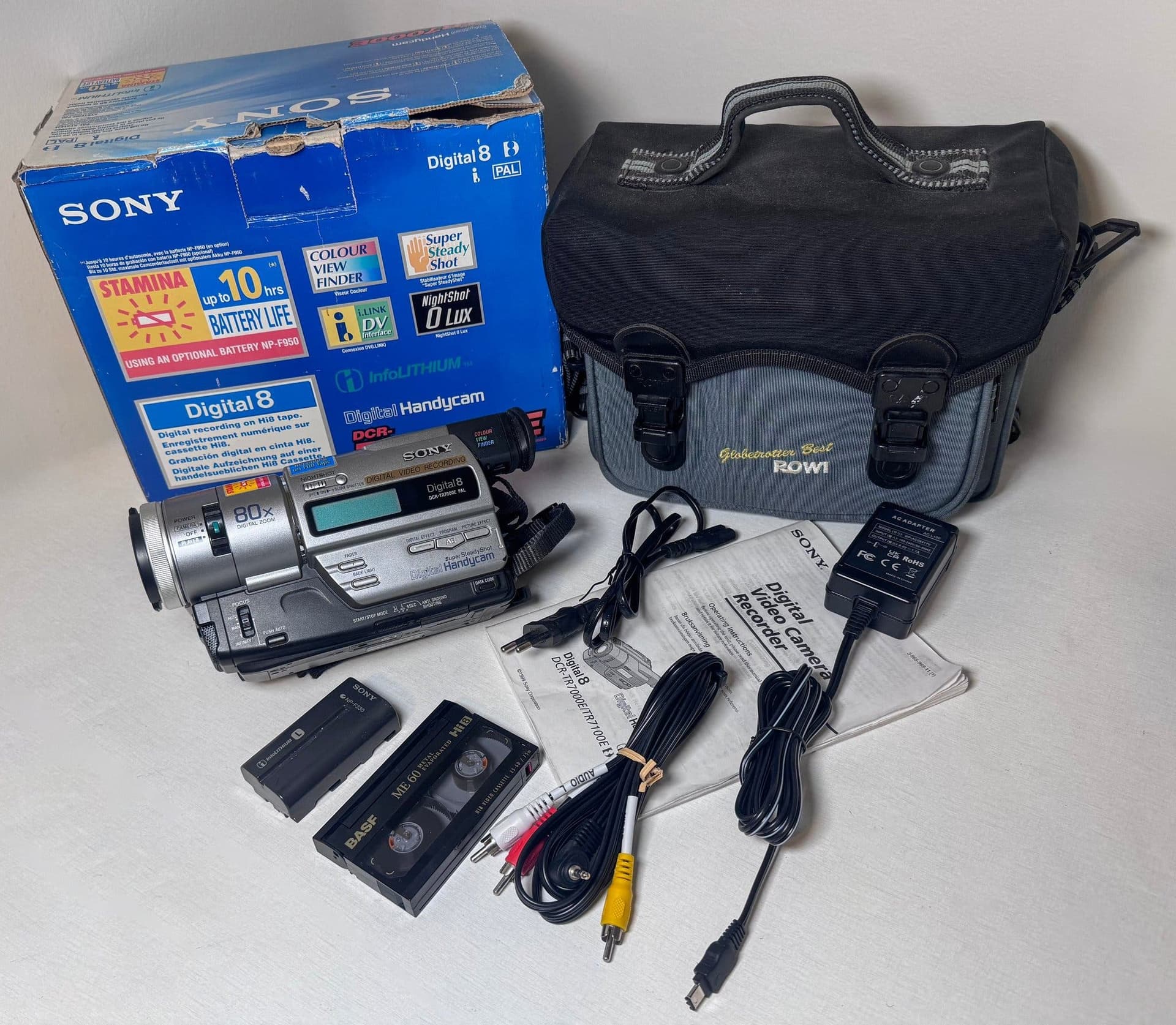 Sony DCR-TR7000E Digital8 (D8, Digital8, Hi8 och Video8 kompatibel)