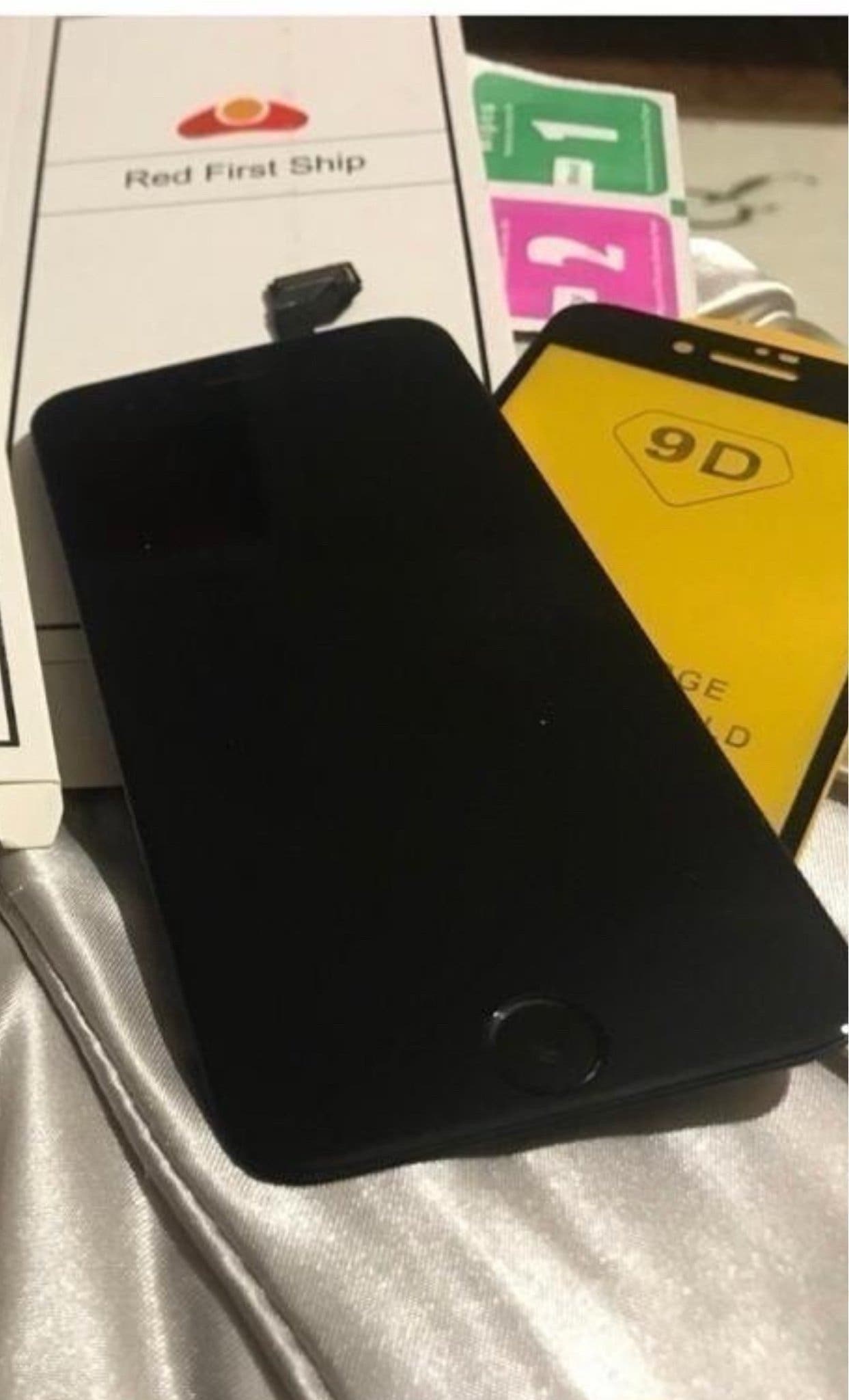 1 st iPhone 6s Skärm Komplett/hemknapp &Kamera + vattentät + skärmskydd /svart