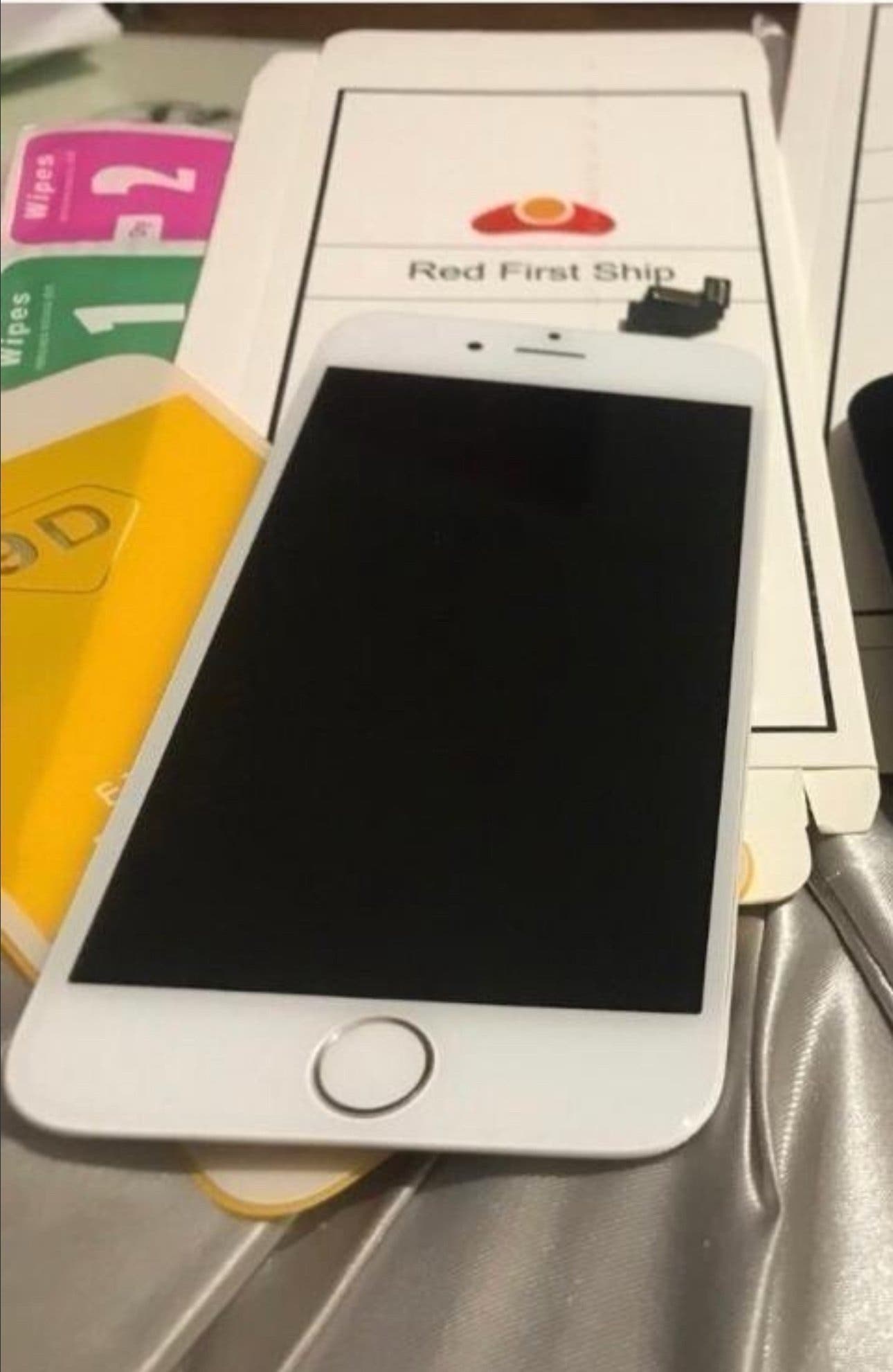 1 st iPhone 6s Skärm Komplett/hemknapp &Kamera + vattentät + skärmskydd /svart