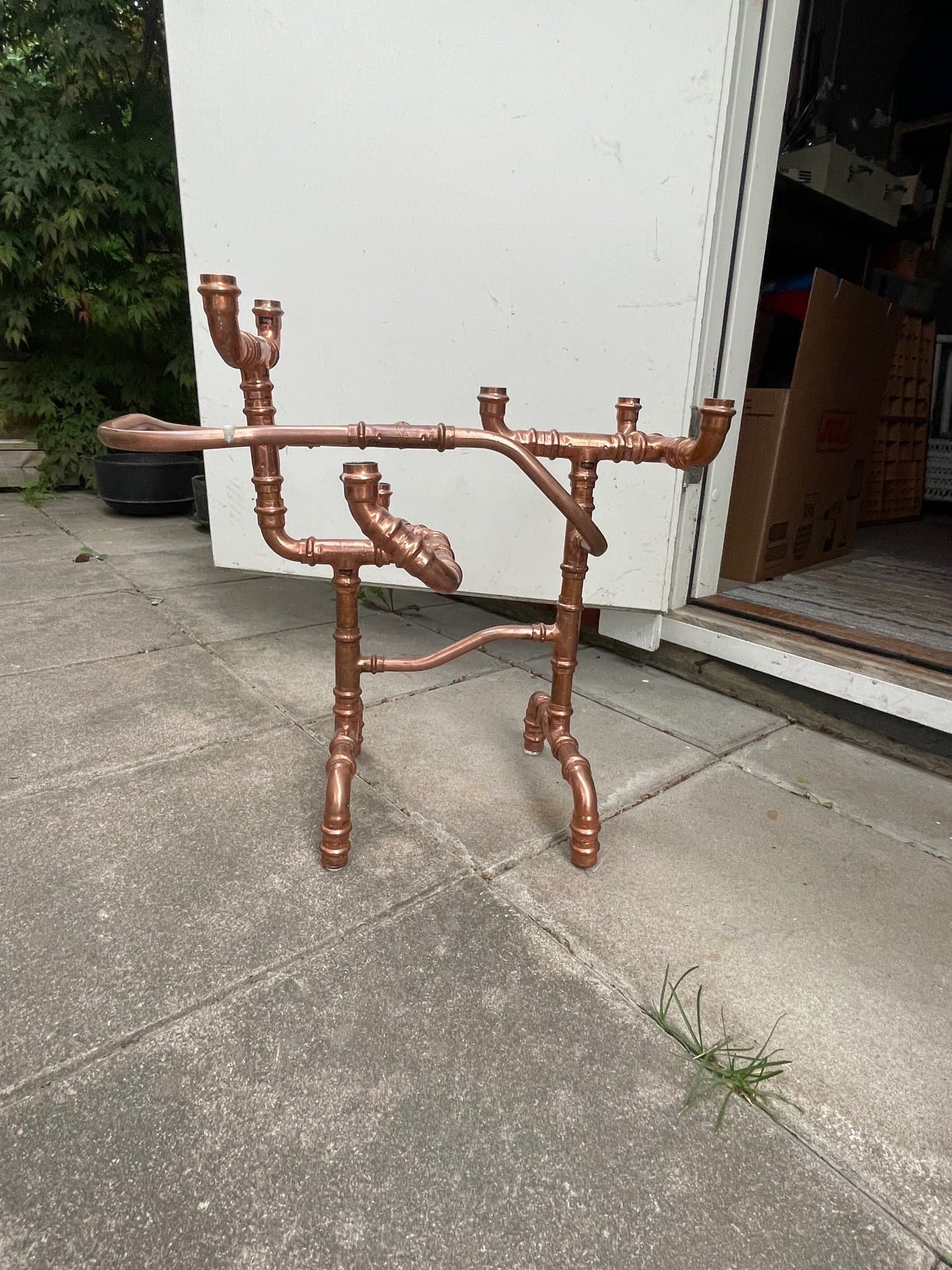 Ljusstake i kopparrör