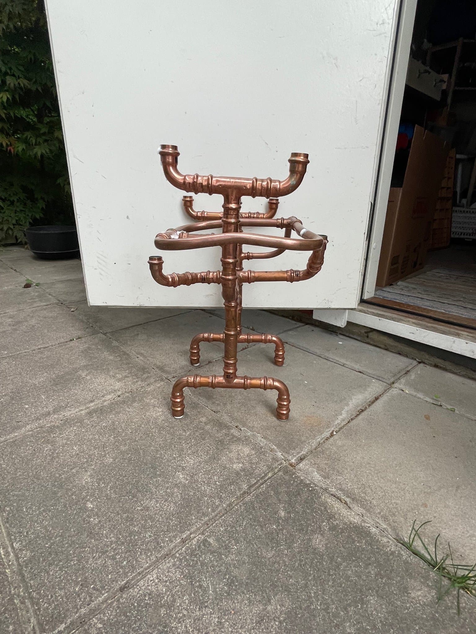 Ljusstake i kopparrör