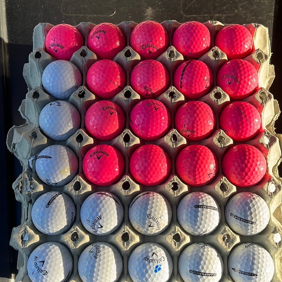 Callaway Golfbollar - Rosa och Vita Supersoft