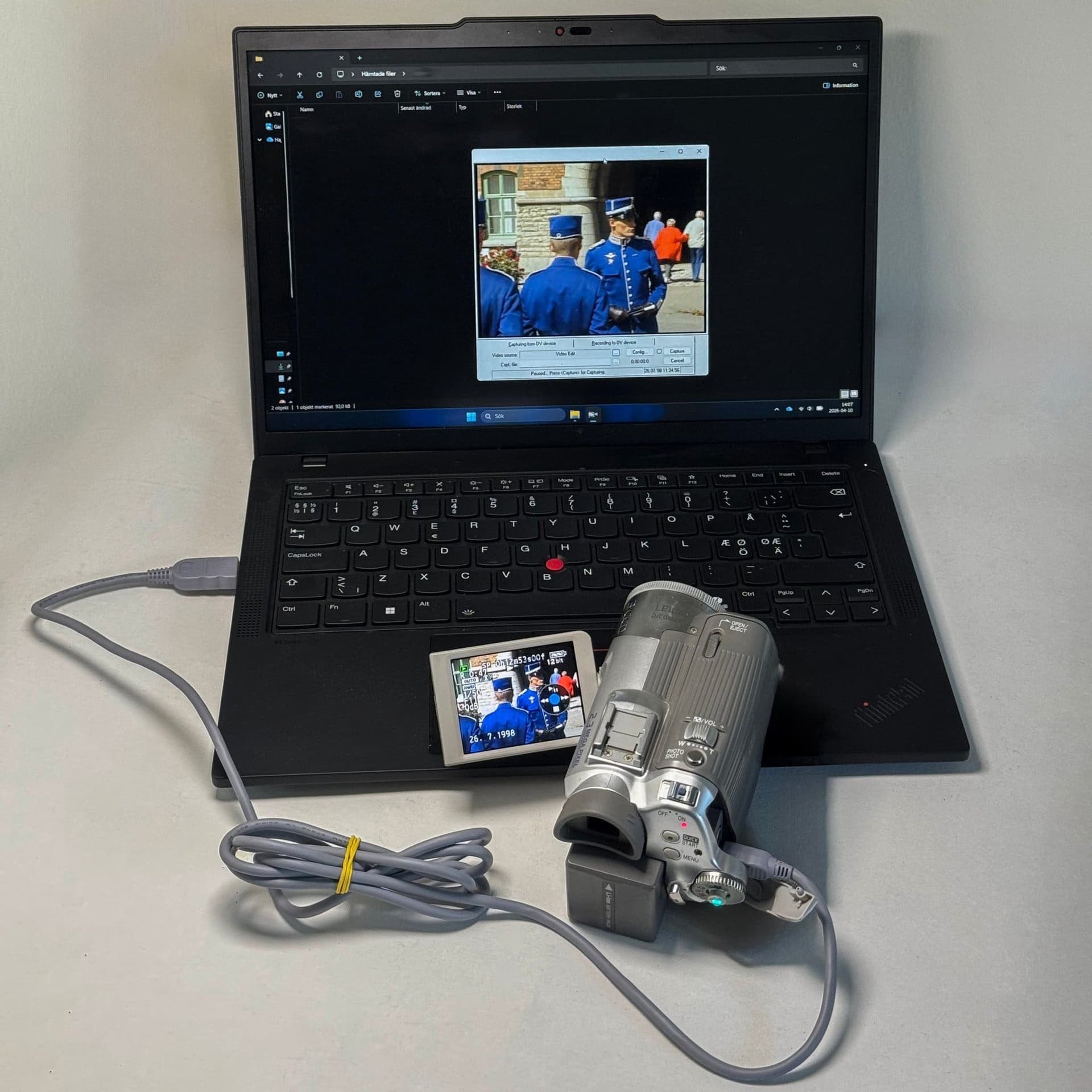 Digitalisera / Kopiera MiniDV band till dator - videokamera