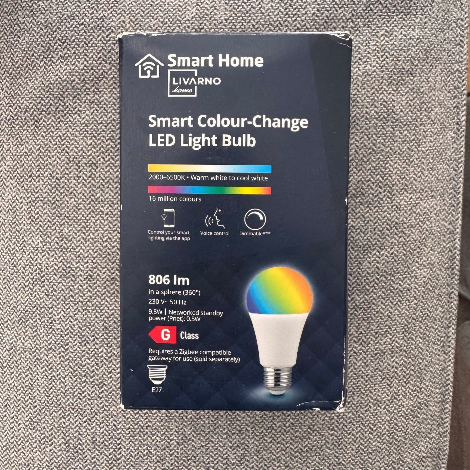 Livarno Smart Colour-Change LED-lampa E27 – Smart Home RGB