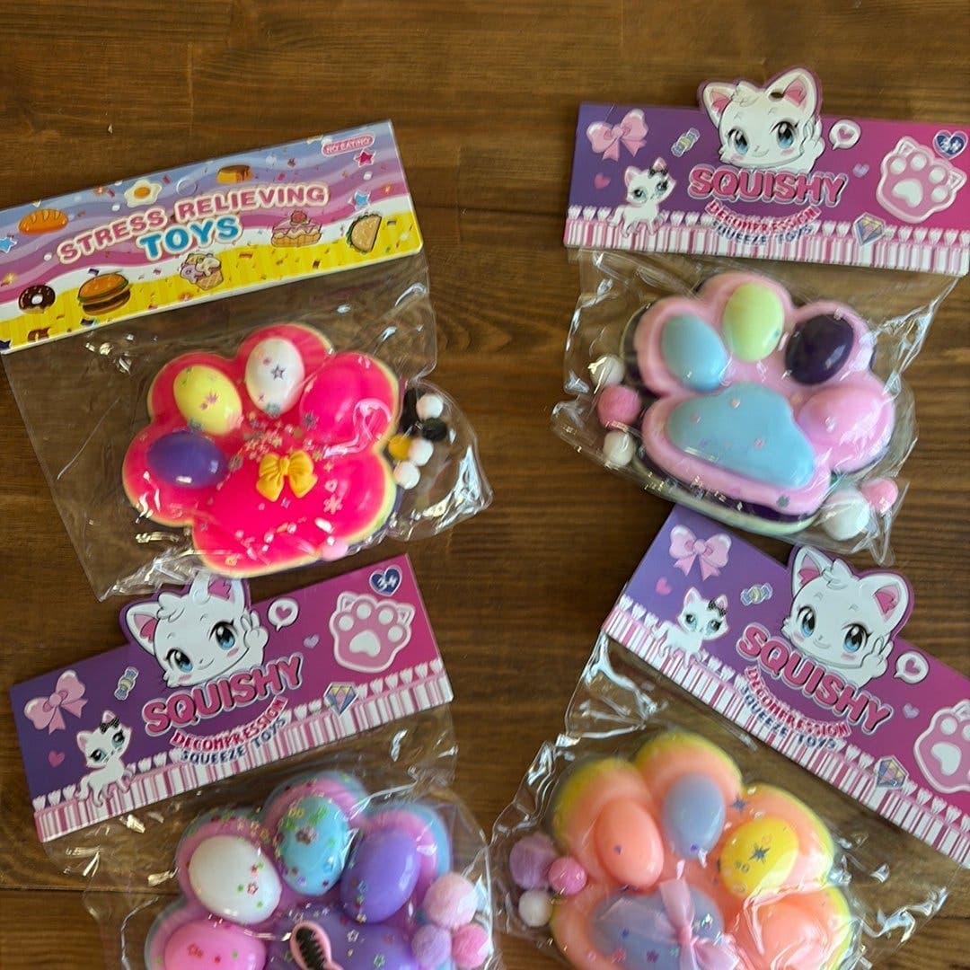 Squishy Stressavlastande Leksaker - Kattass 6 stycken
