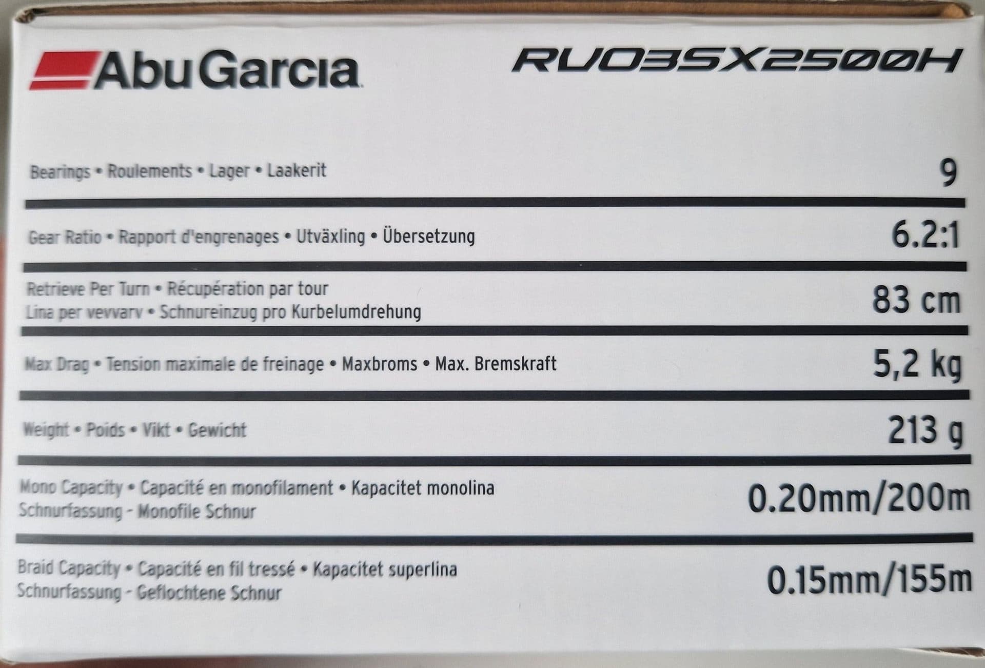Abu Garcia Revo3 SX 2500H