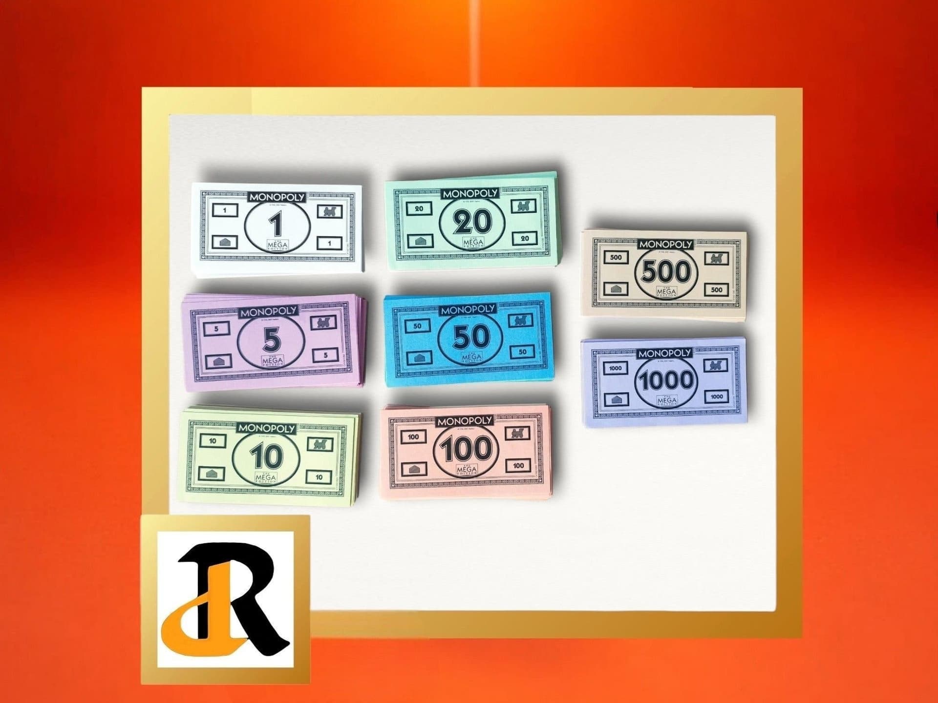 Monopoly Mega ersättningssedlar, Monopol pappers pengar sedlar