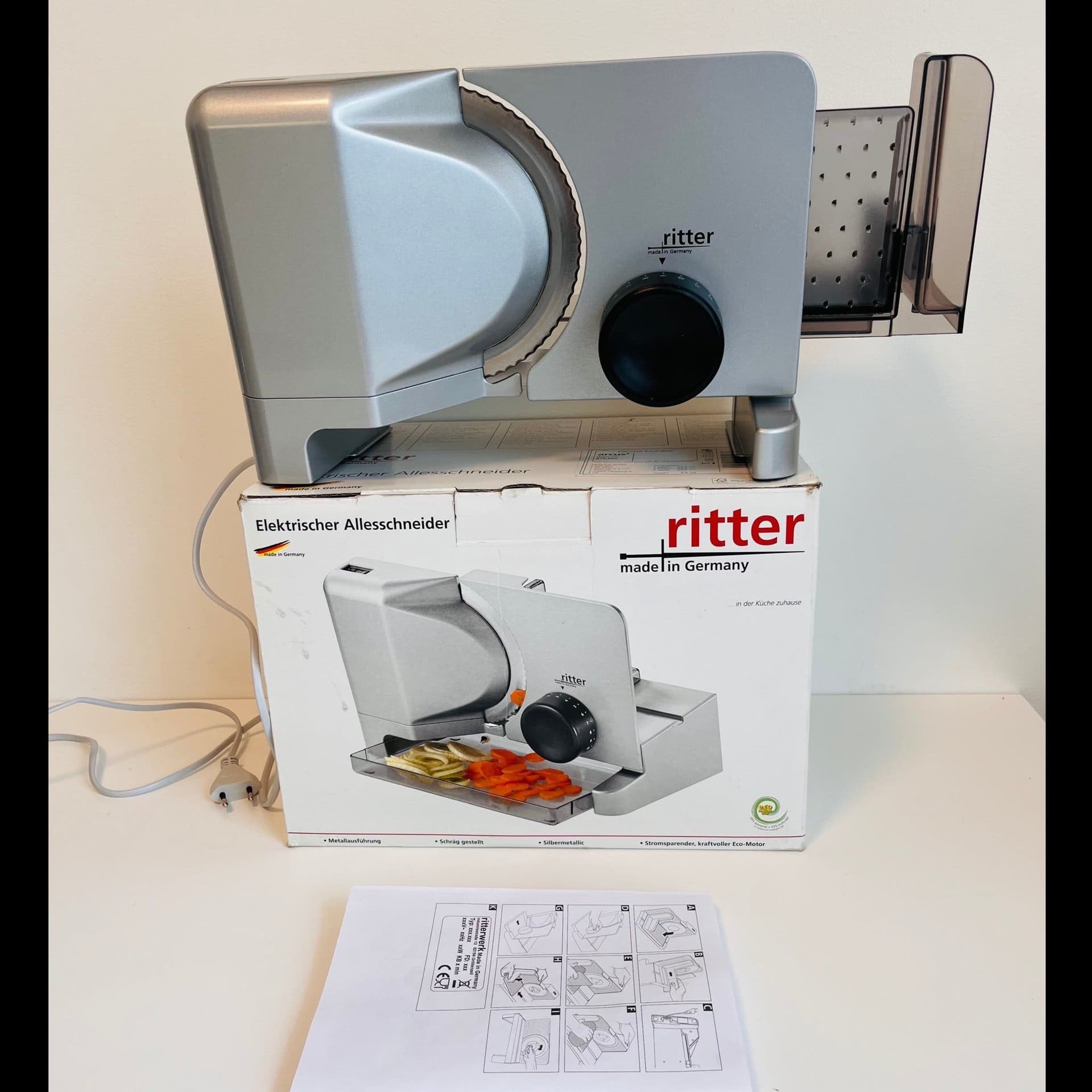 Ritter Arcus 3 Allesschneider Elektrisk Matskärare Super Bra Skick!