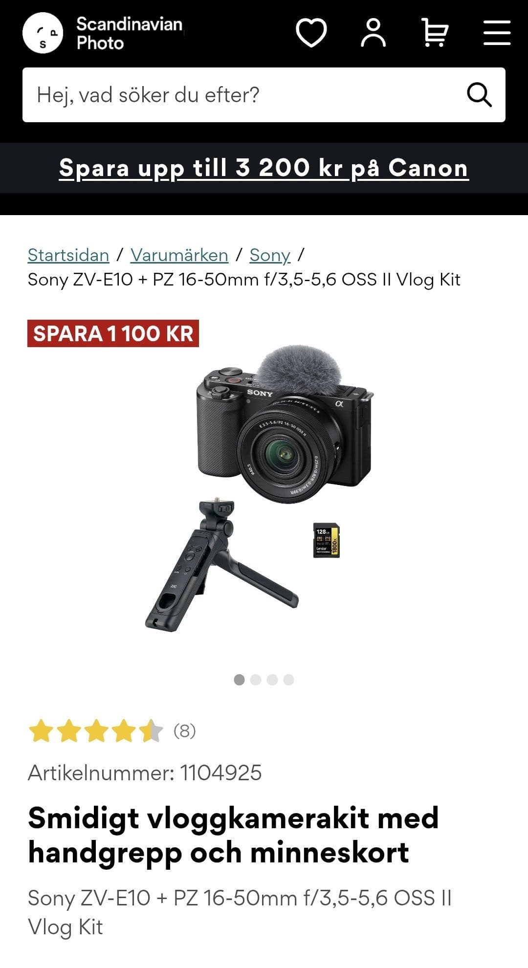 Vloggkamera/ vlog camera Sony