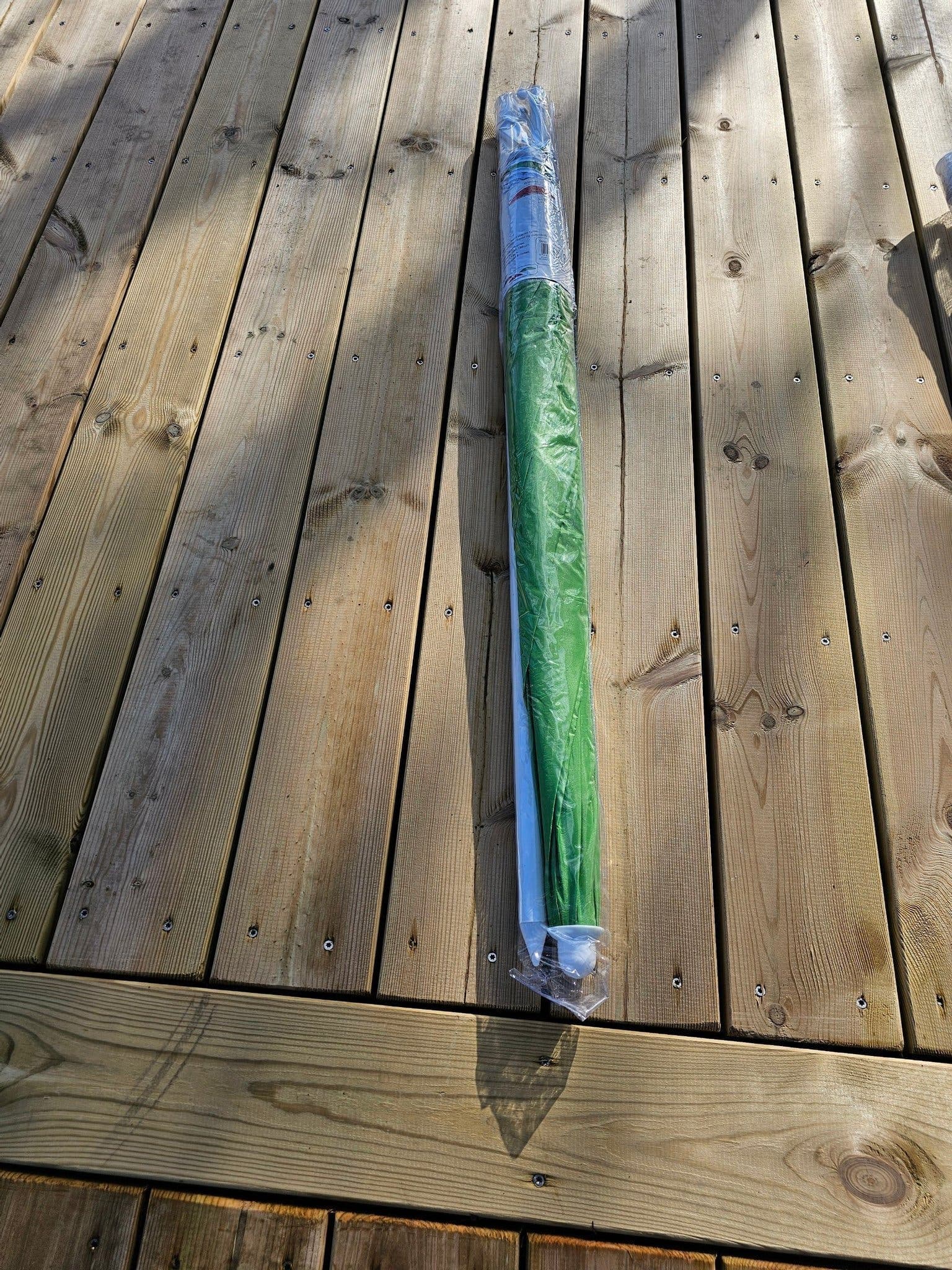 Helt nytt Strandparasoll, solskydd, Grönt och silver uv reflekterande 180cm