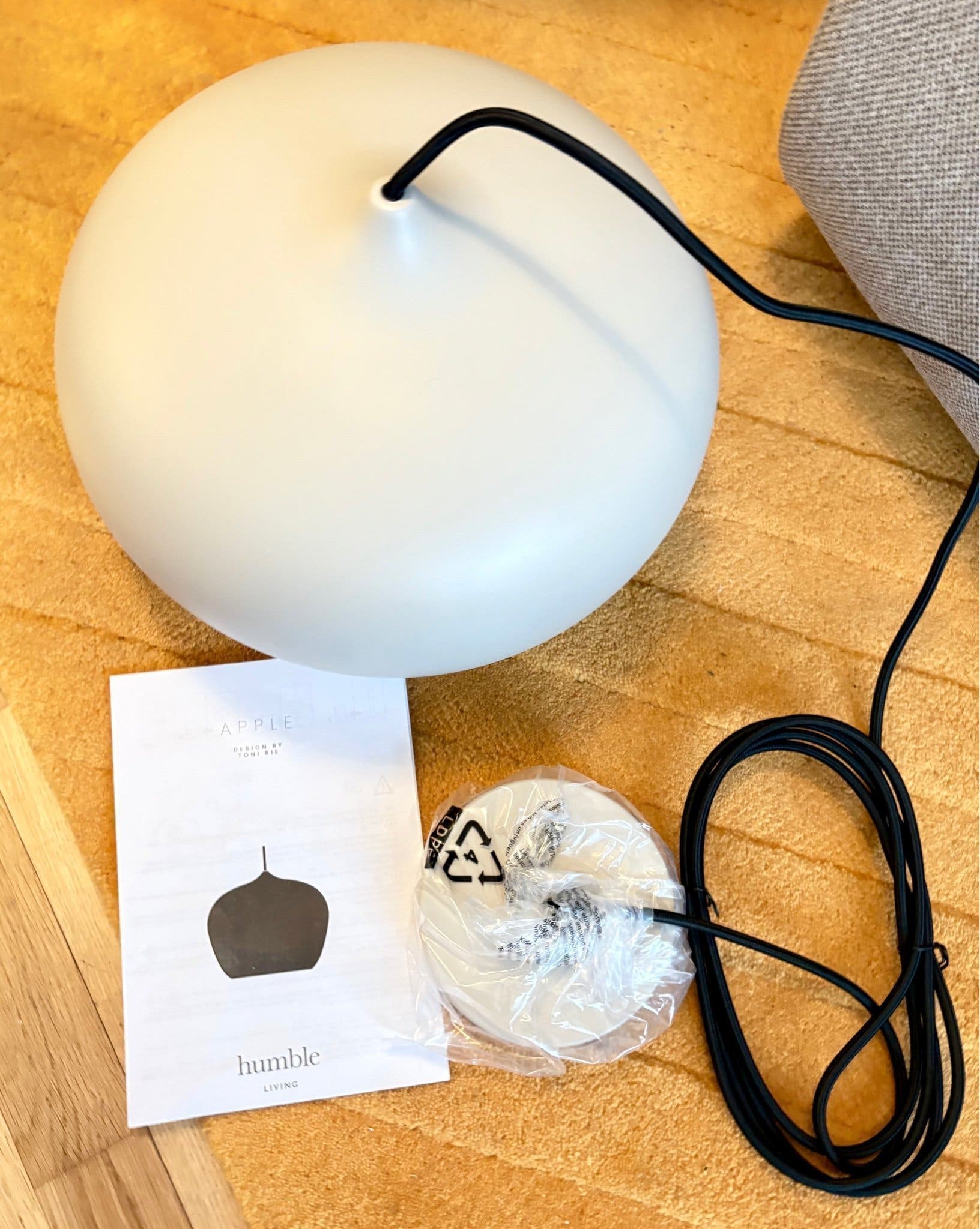 Humble Living Apple Large Pendant - Matt Beige