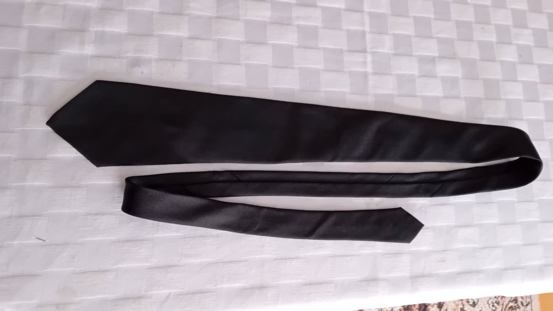 Portia svart slips, 1,46 lång, 9 cm bred