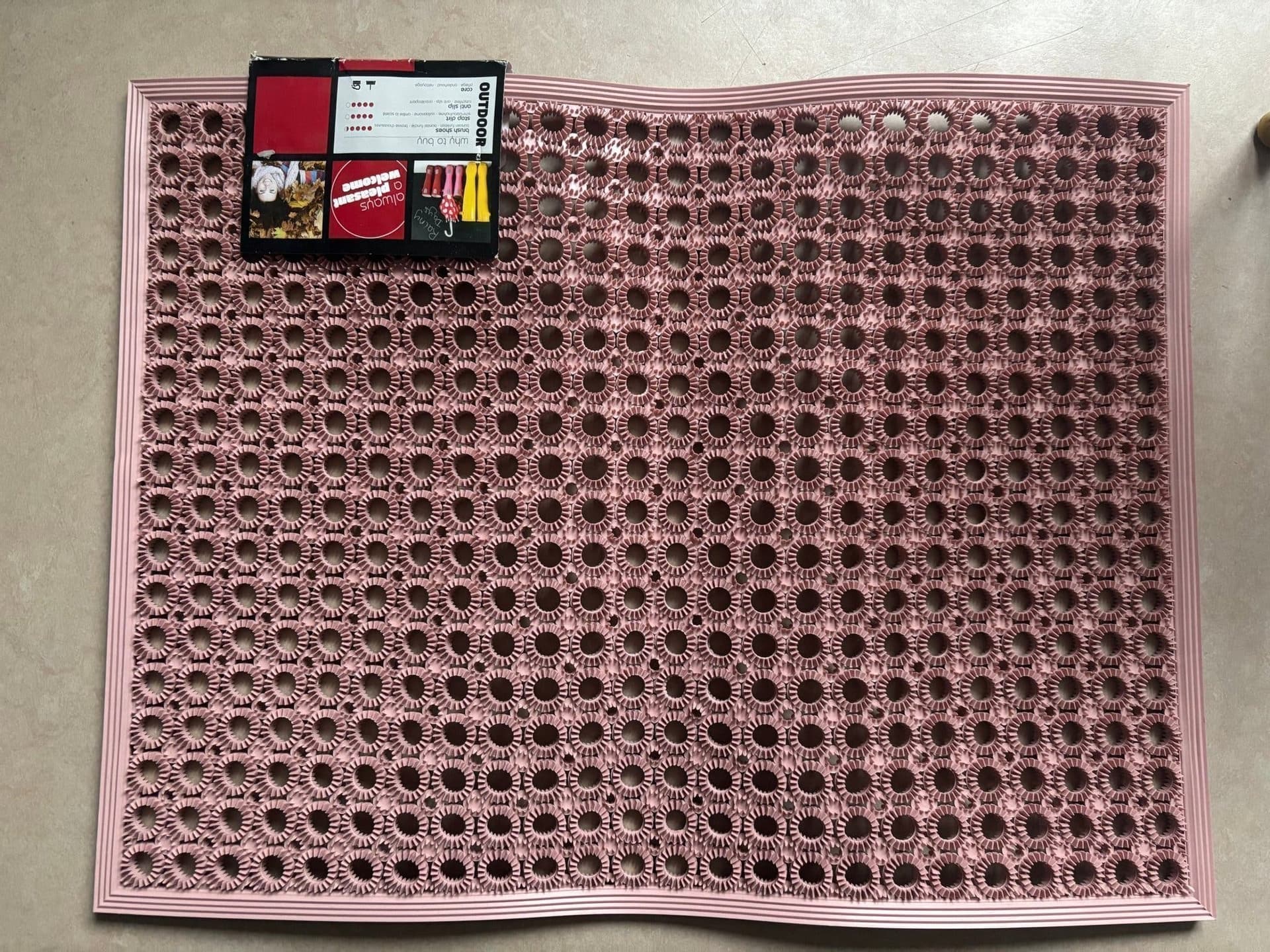 Dörrmatta, ny oanvänd rosa matta