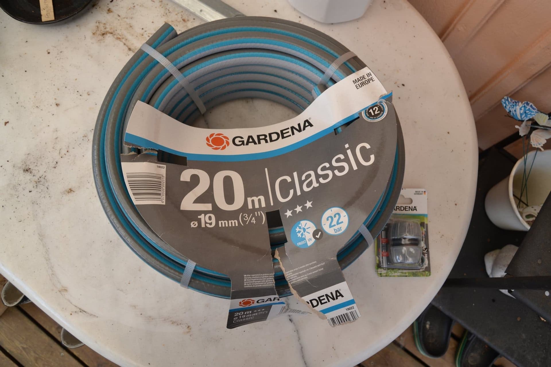 Gardena Classic Trädgårdsslang 20m (19mm) med slangkoppling, ny!