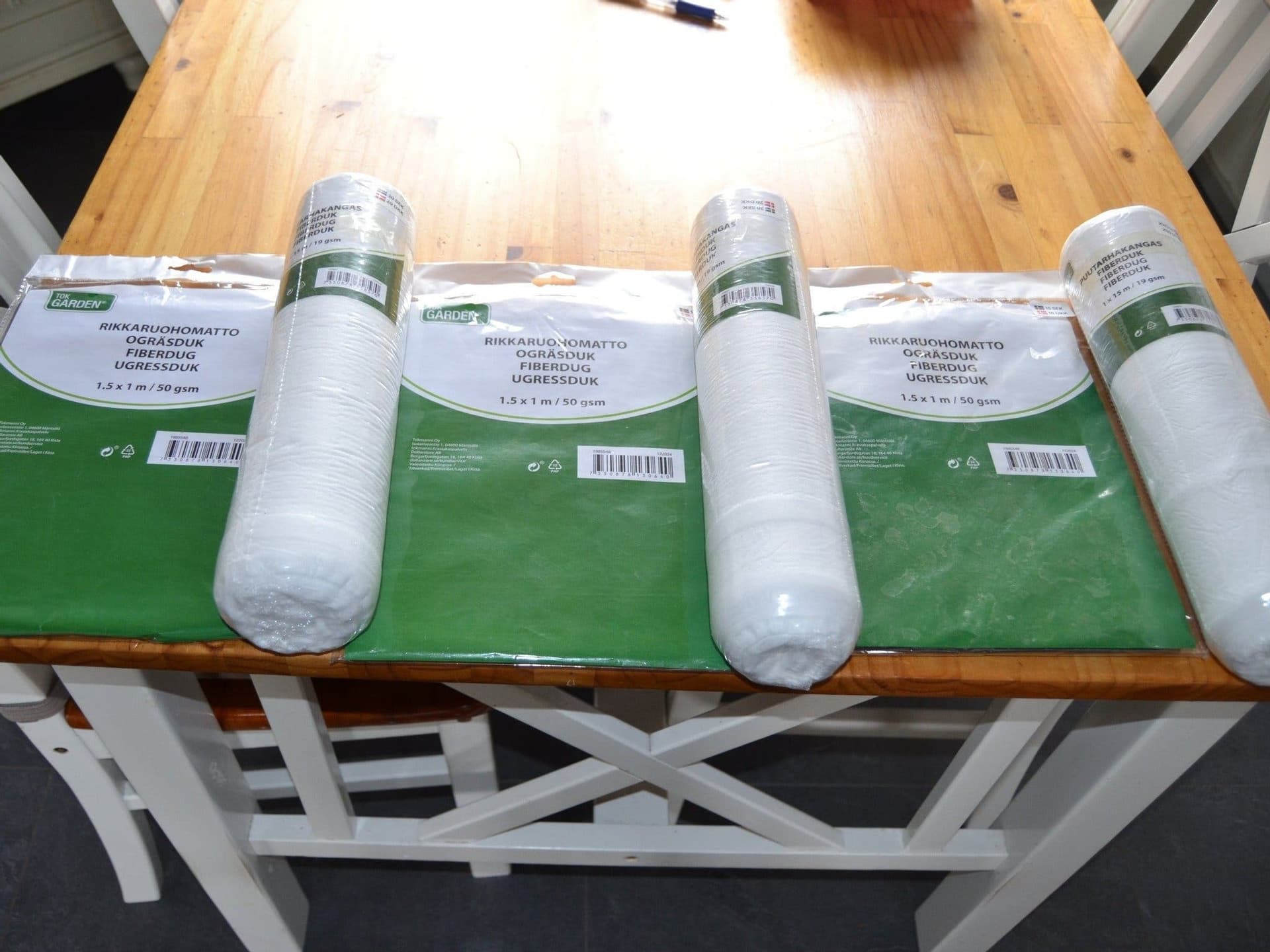 Fiberduk för ogräsbekämpning, 6 förpackningar oöppnade