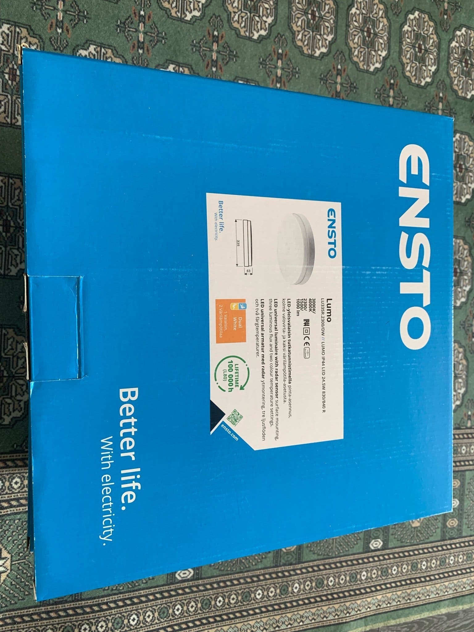Ensto Lumo LED-taklampa, 24.5W, IP44