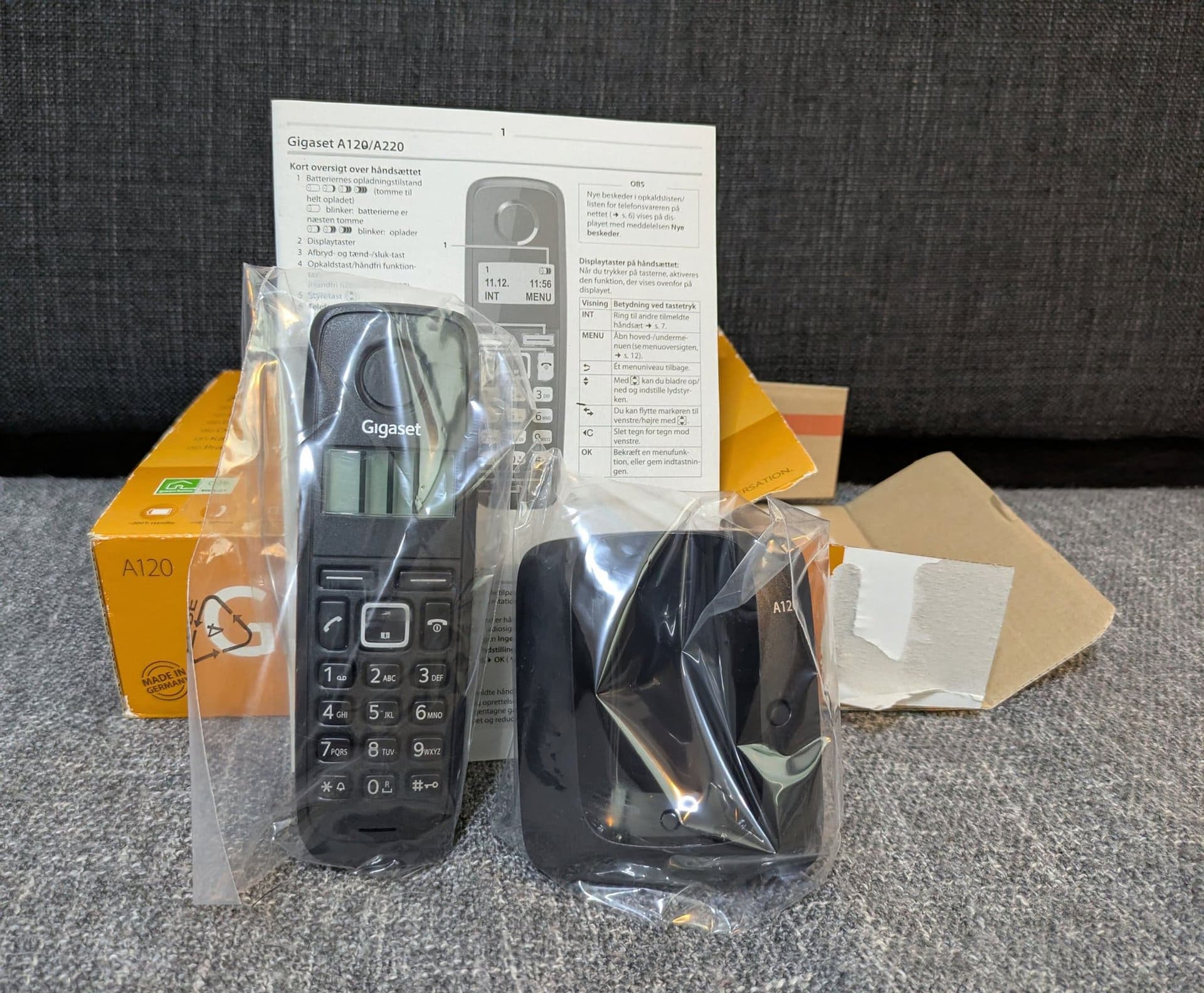 Gigaset trådlös hemtelefon, modell A120 (helt ny i förpackning)