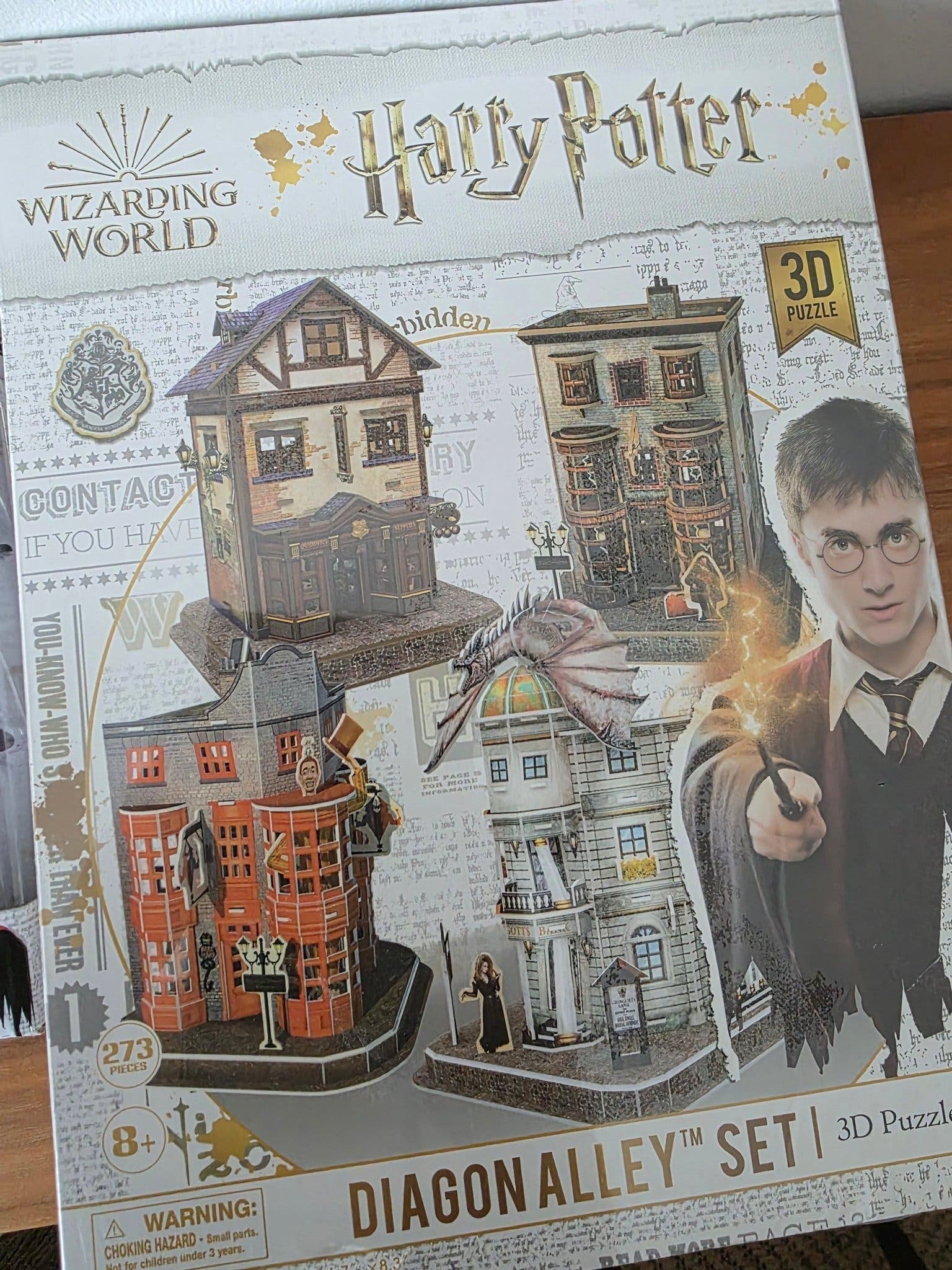 Harry Potter Diagon Alley 3D Pusselset och Nano Metalfigs Figurer