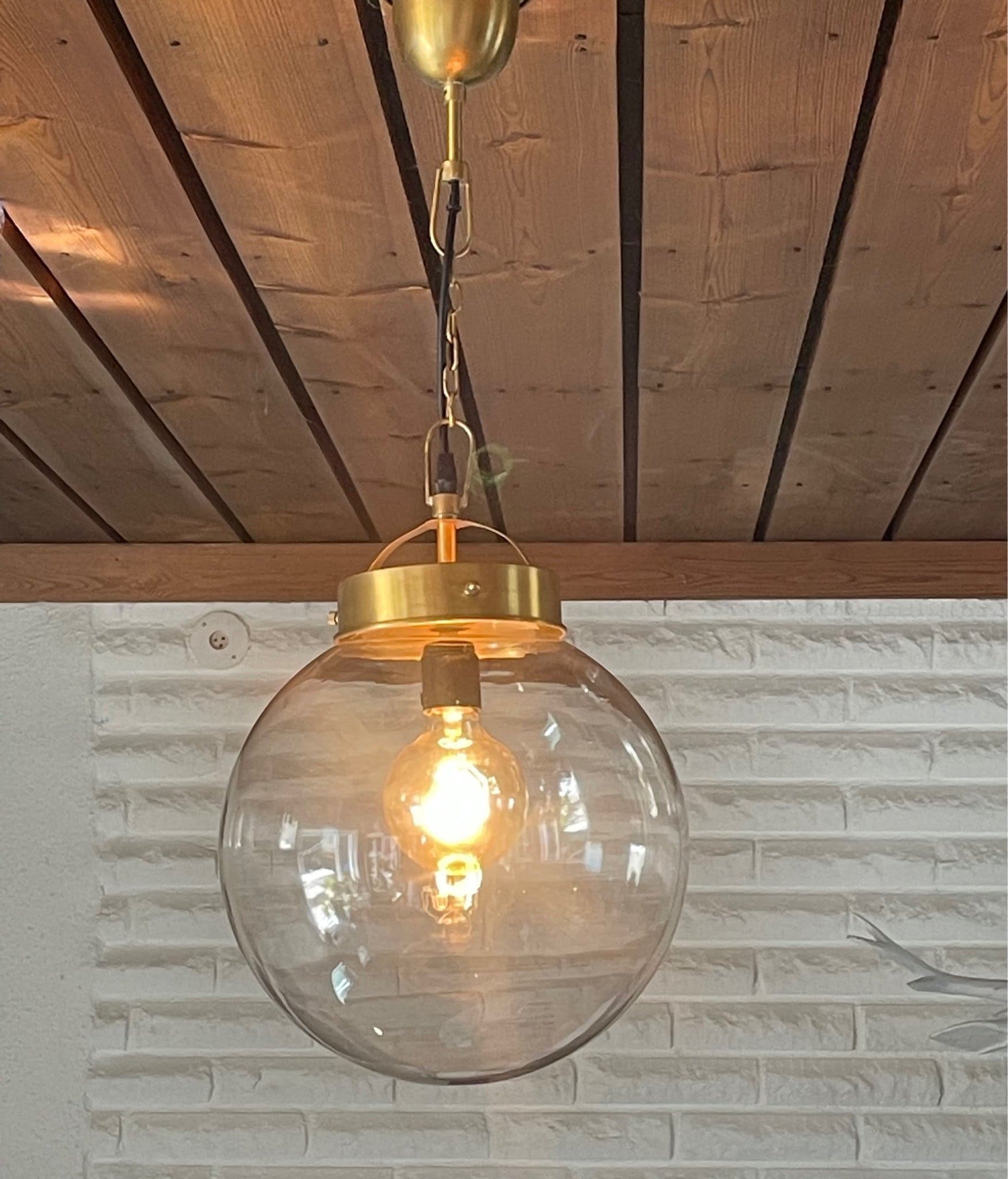 PR Home Taklampa Normandy 30 cm - Antikmässing
