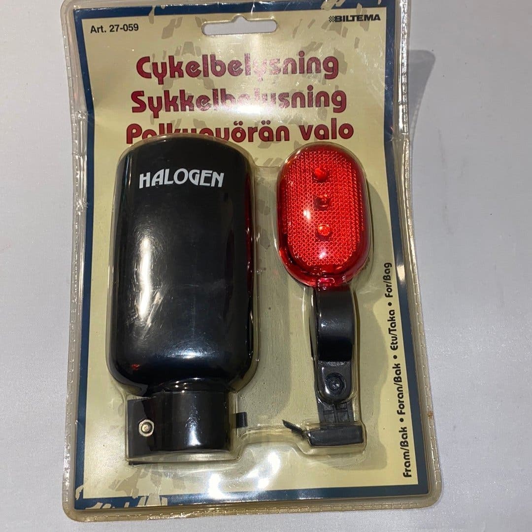Cykelbelysning Halogen Fram- och Baklampa