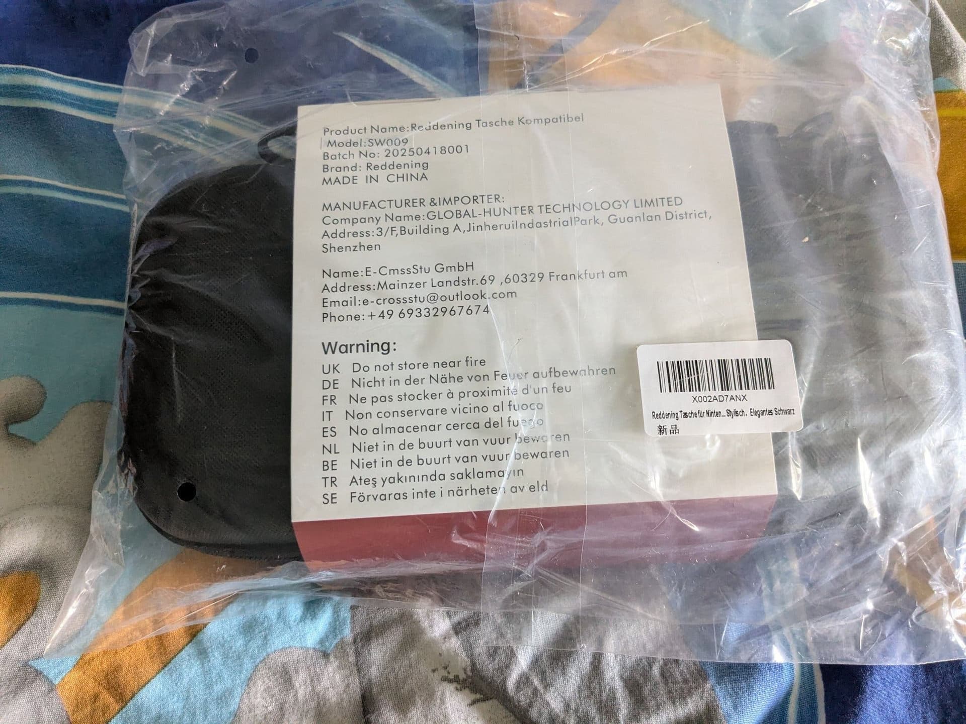 Svart förvaringsväska för Nintendo Switch 2