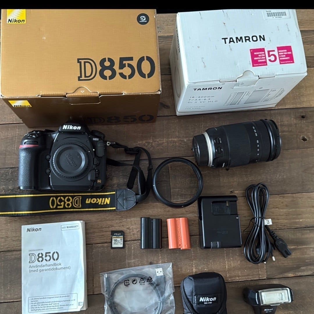 Nikon D850 Pro-paket – Med Tamron 18-400mm & tillbehör