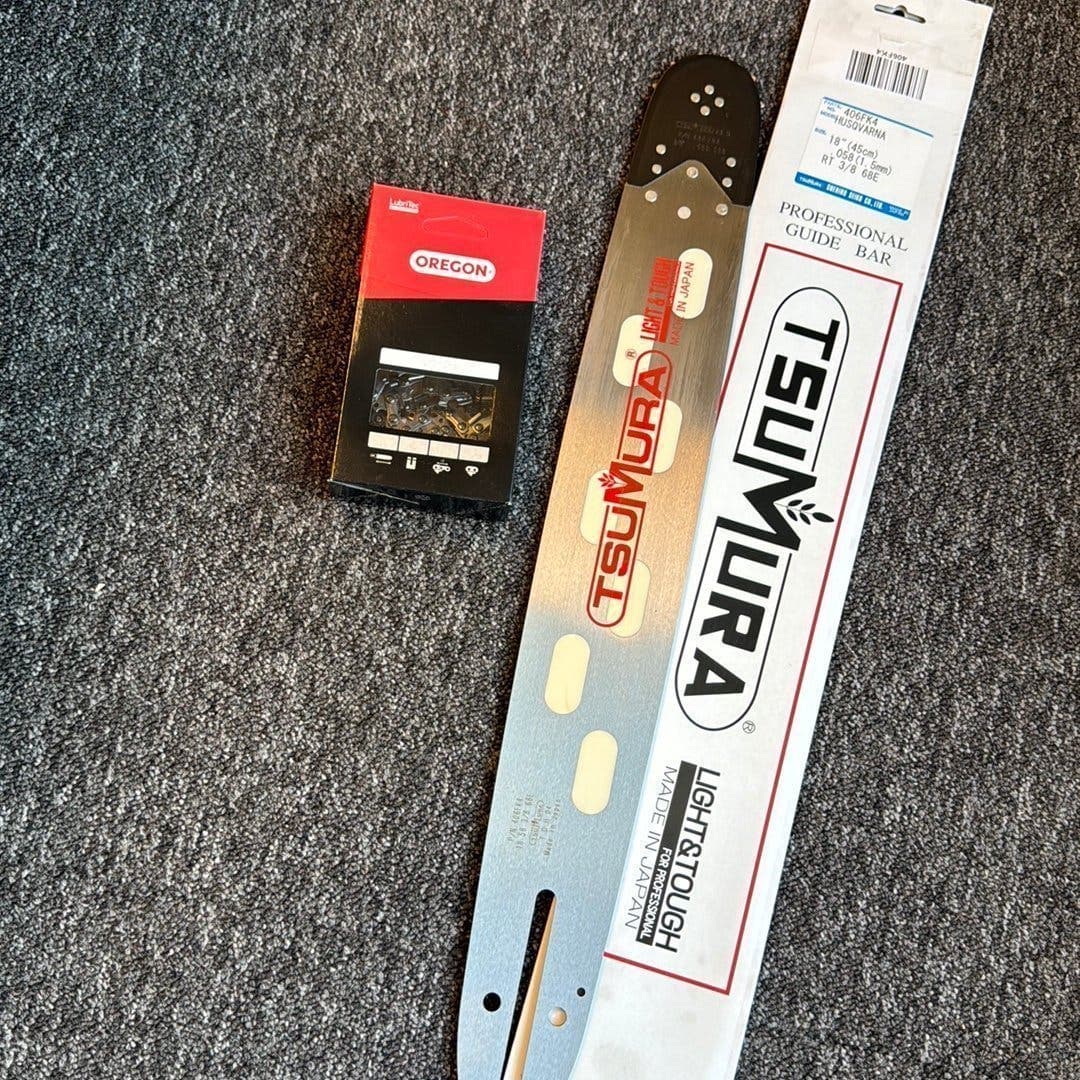 Motorsågssvärd Tsumura 18" (45cm) + en kedja OREGON