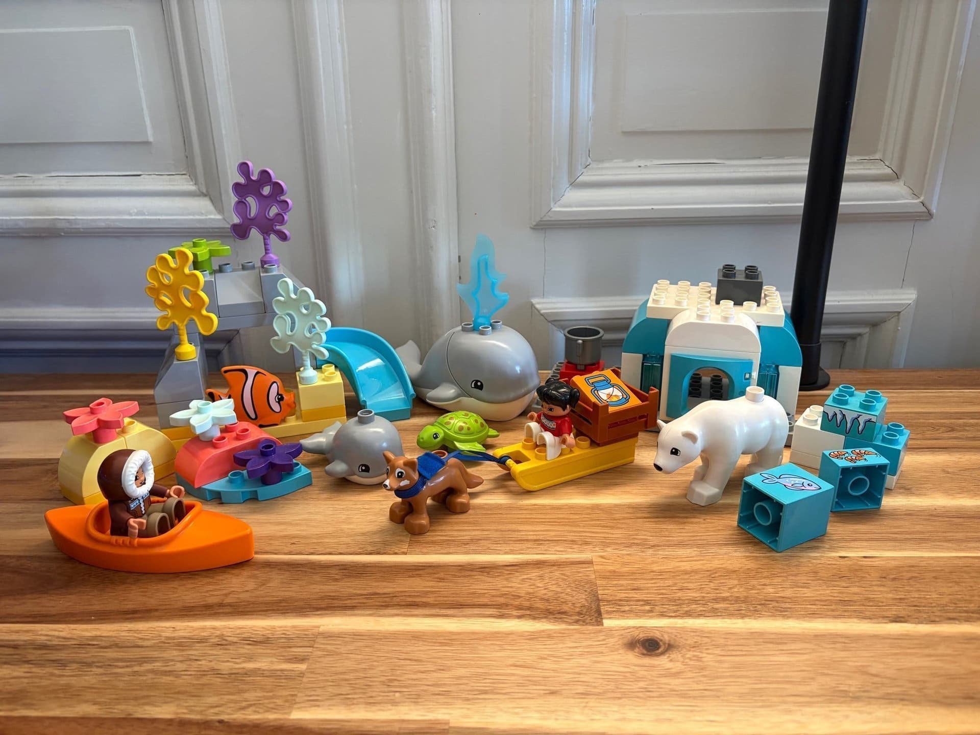 LEGO Duplo Havets vilda djur 10972 + LEGO DUPLO Arktis 10803 - En val