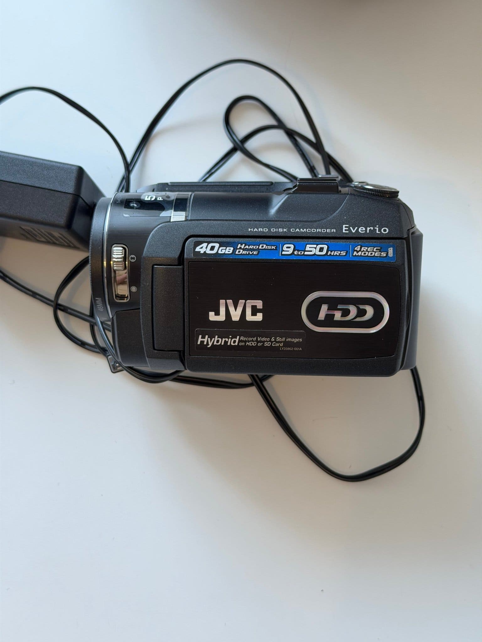 JVC Videokamera med 40 GB hårddisk Komplett Share Station,docka Testad fungerar