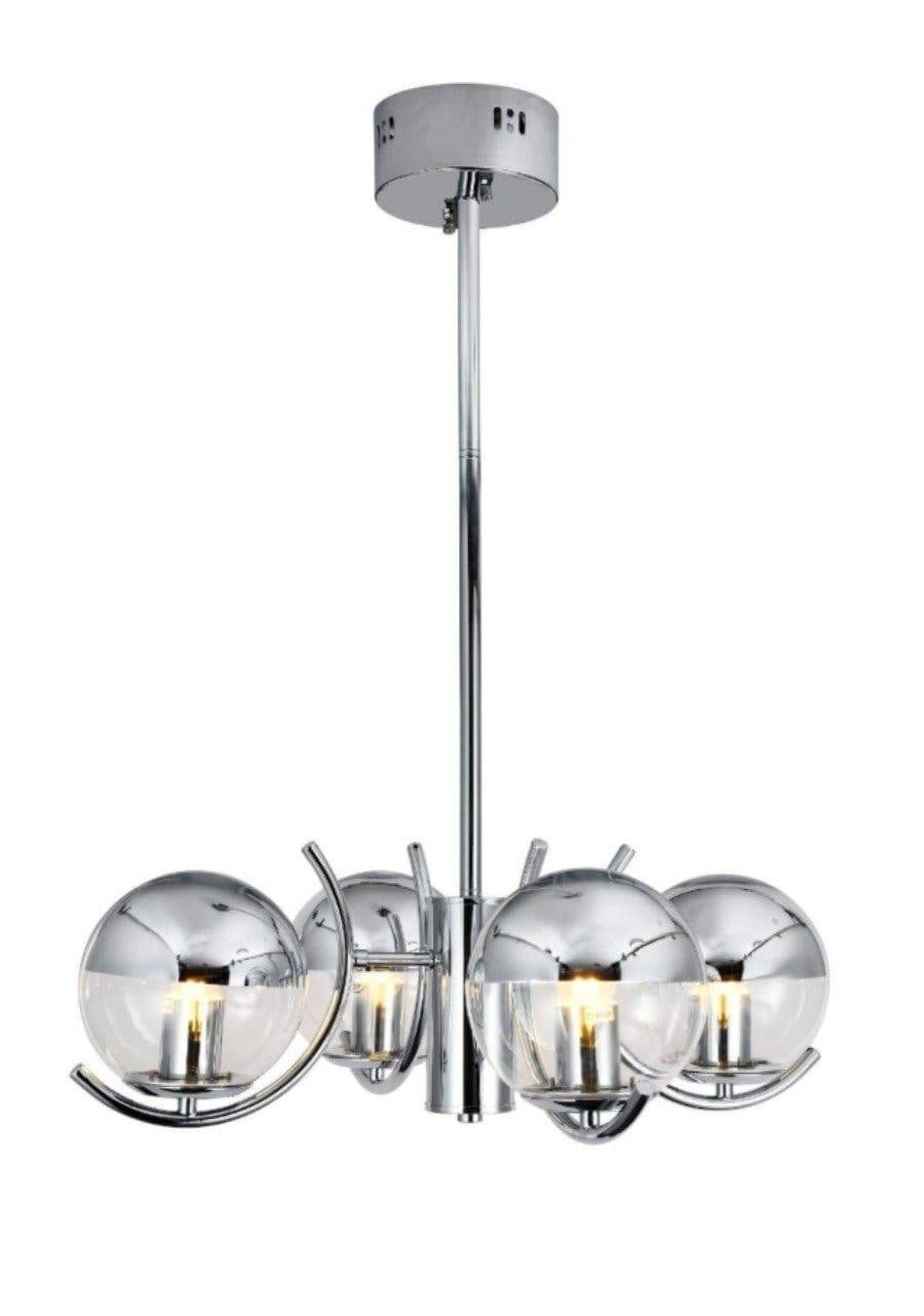 Taklampa med 4 lampor i silver, helt ny