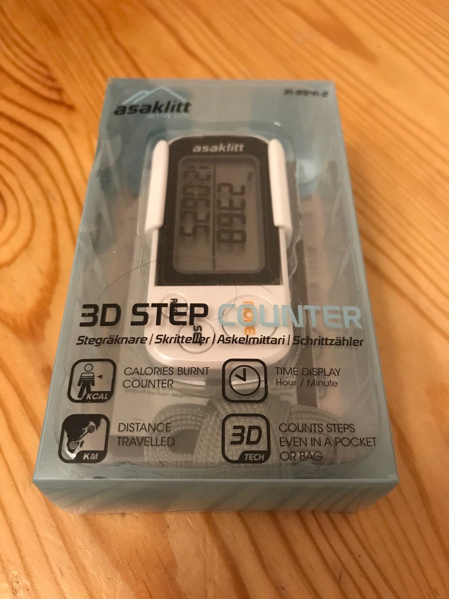 Ny/Oanvänd Asaklitt 3D Stegräknare