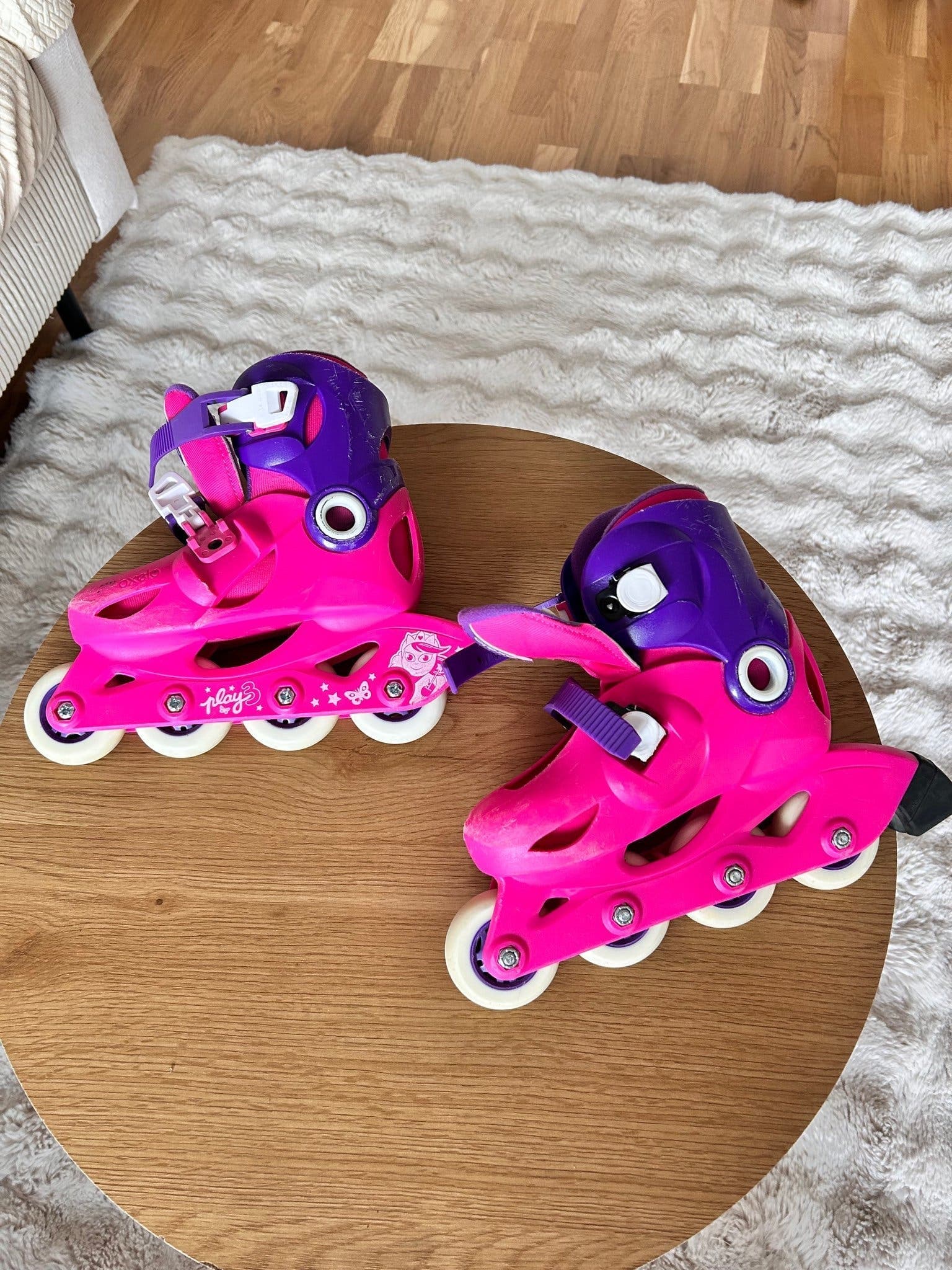 Inlines för barn, Decathlon Roller Play 3 Girl, storlek 28-30
