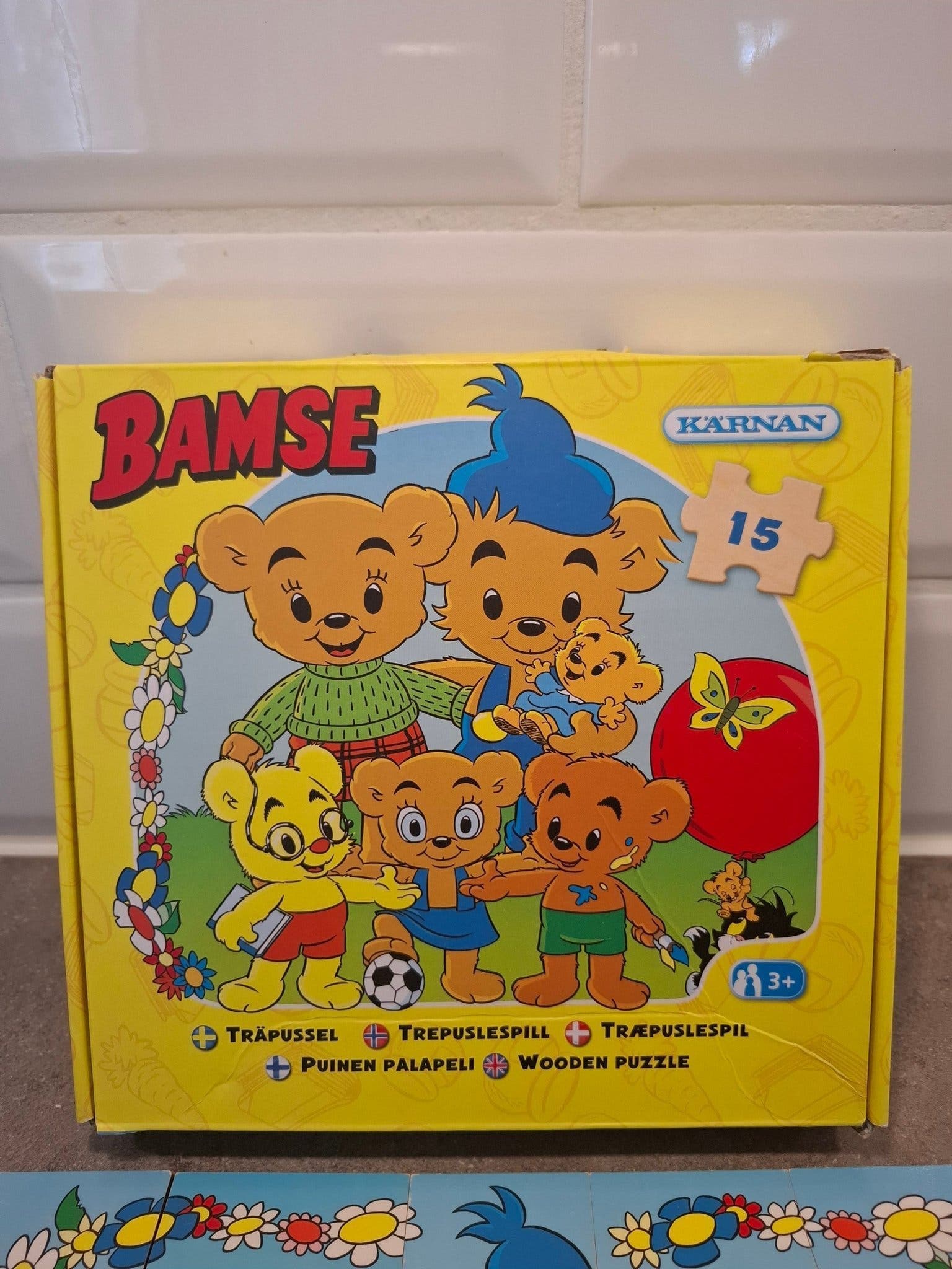 Bamse Pussel I trä 15bitar