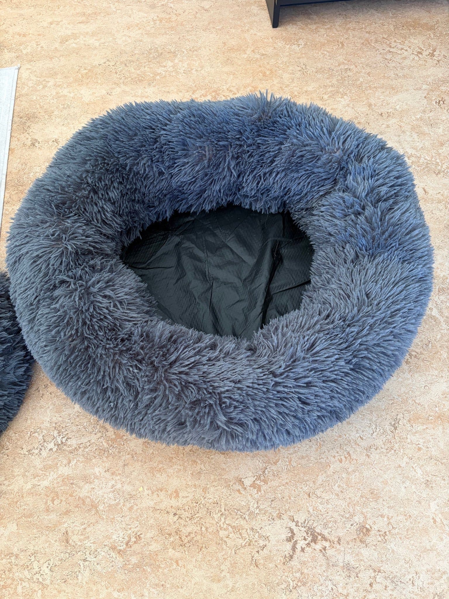 Mysig hund- och kattsäng + korg – 2 st set