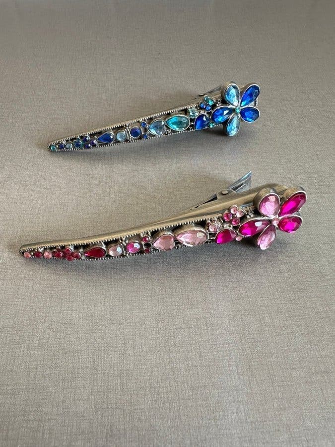 Hårspännen med strass, 2 st