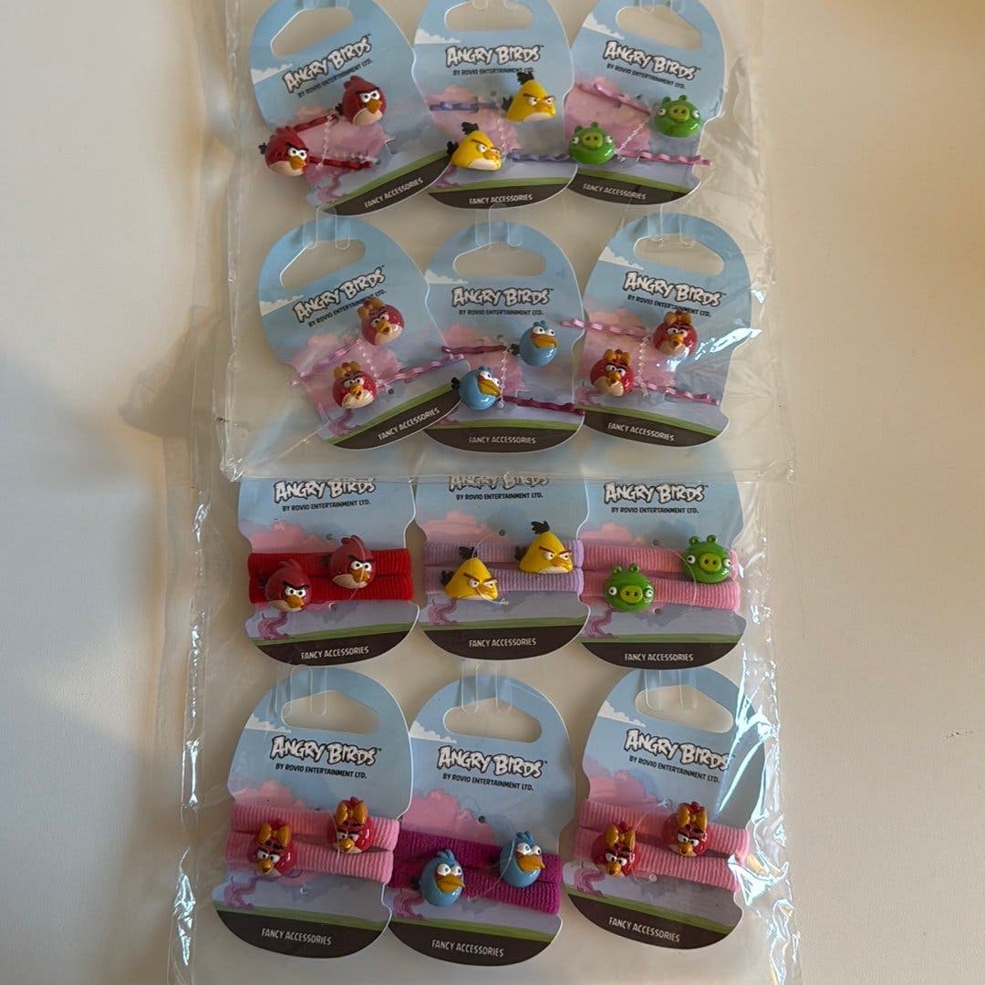 Angry Birds Hårband och Hårsnoddar, 12-pack