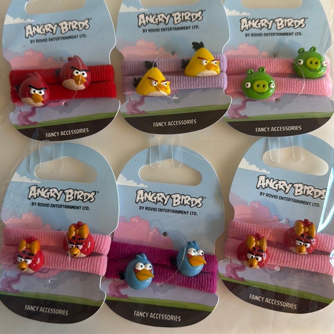 Angry Birds Hårband och Hårsnoddar, 12-pack
