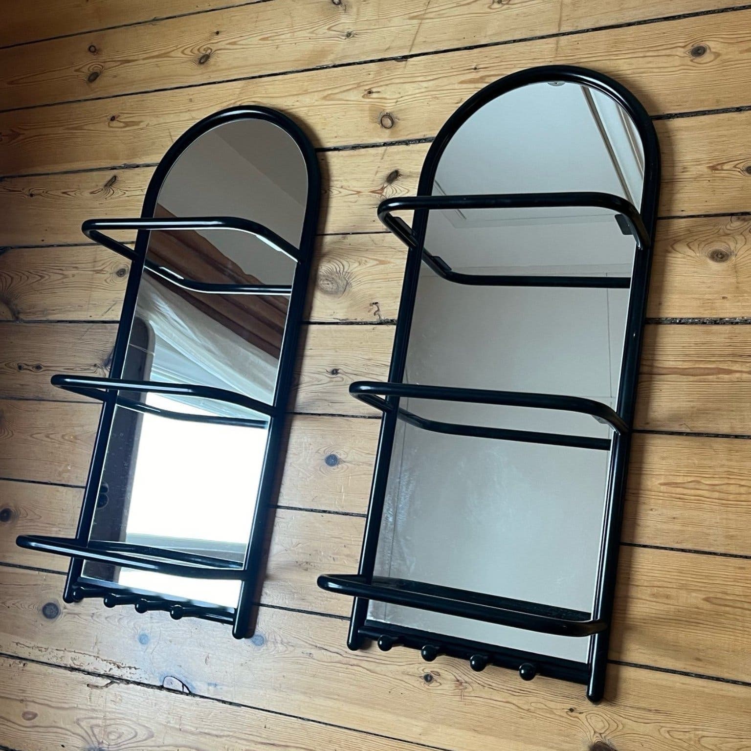 2 st Vintage IKEA-speglar i svart