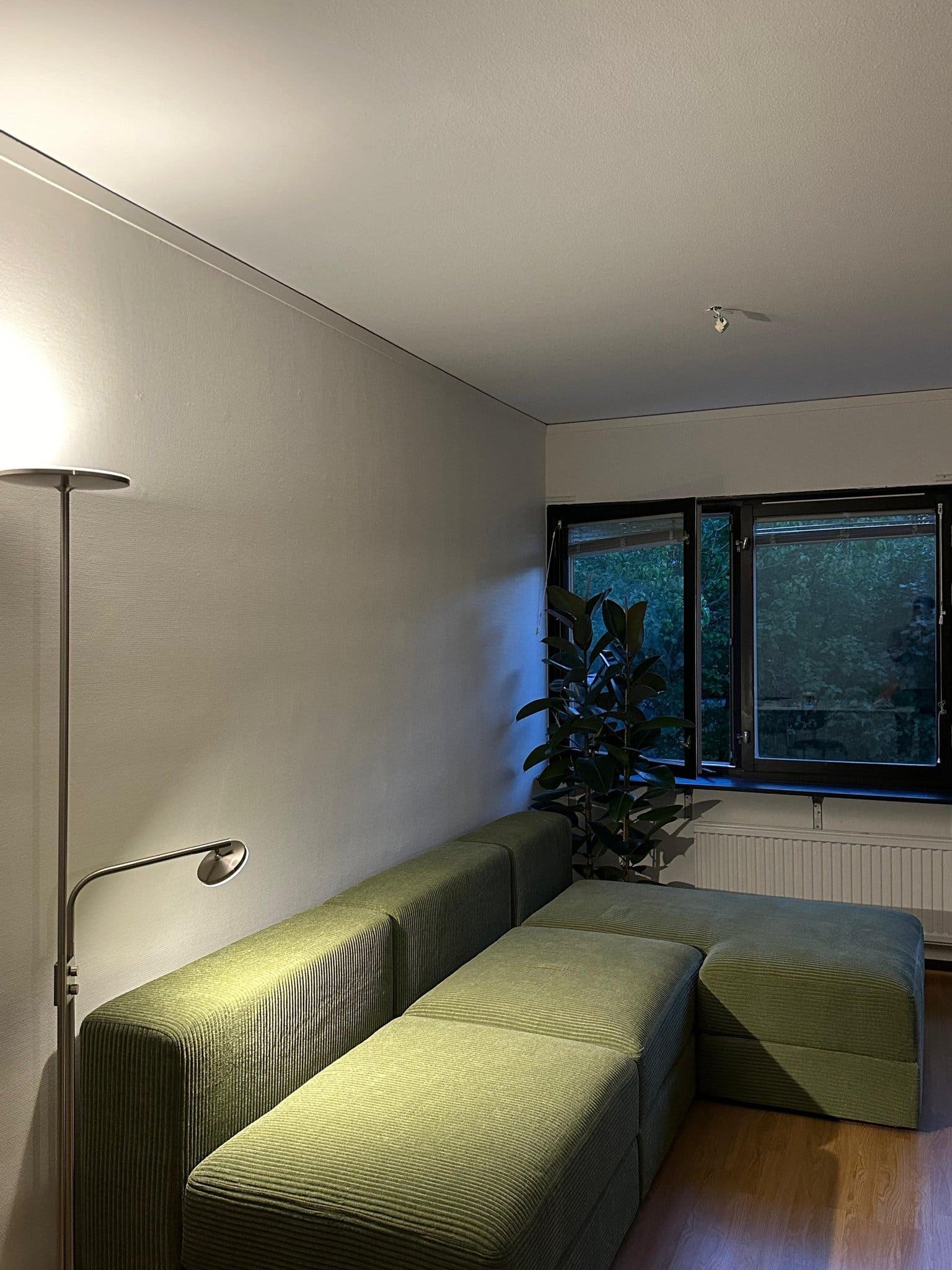 IKEA Jättebo Green grön modulsoffa med schäslong