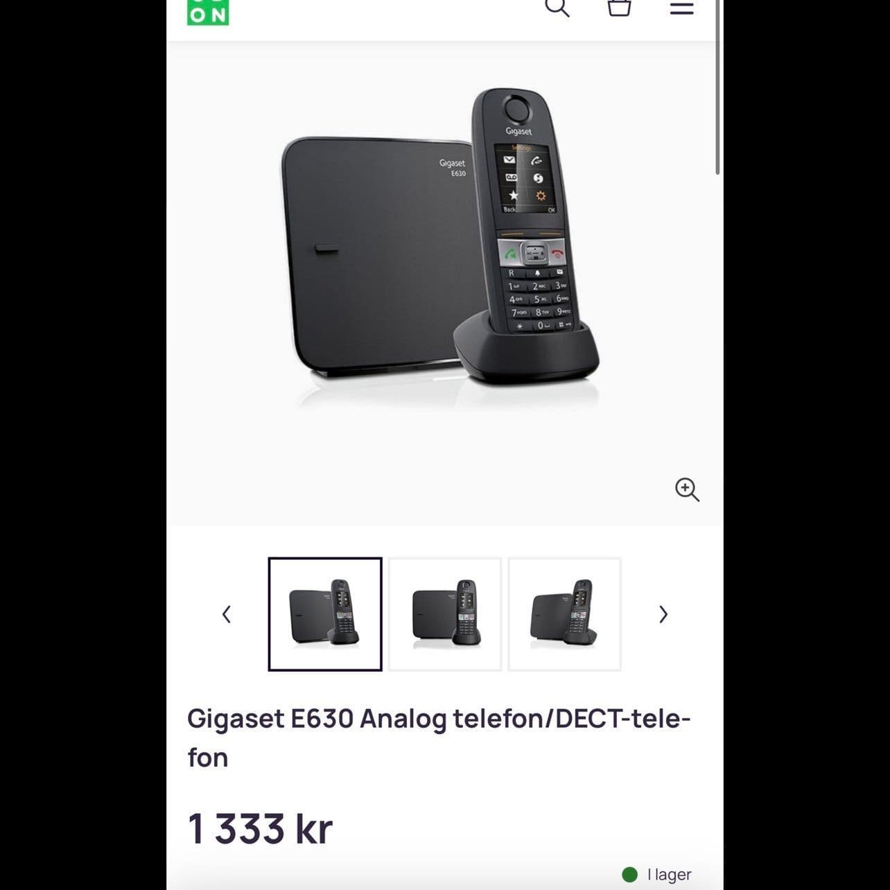 3 st Gigaset E630 Analog telefon/DECT-telefon NYA!