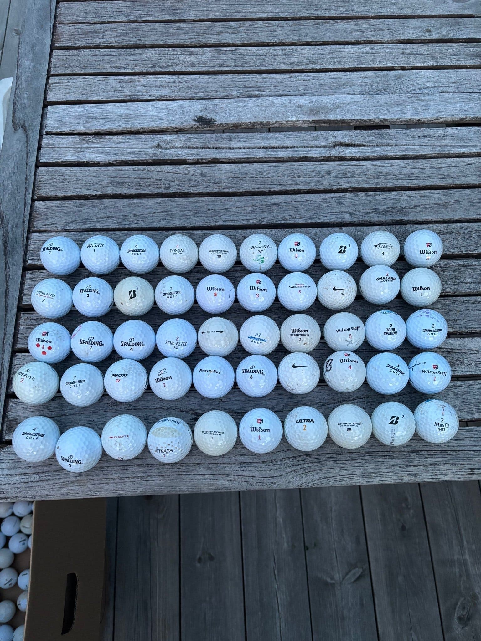 Golfbollar från olika märken, 50-pack