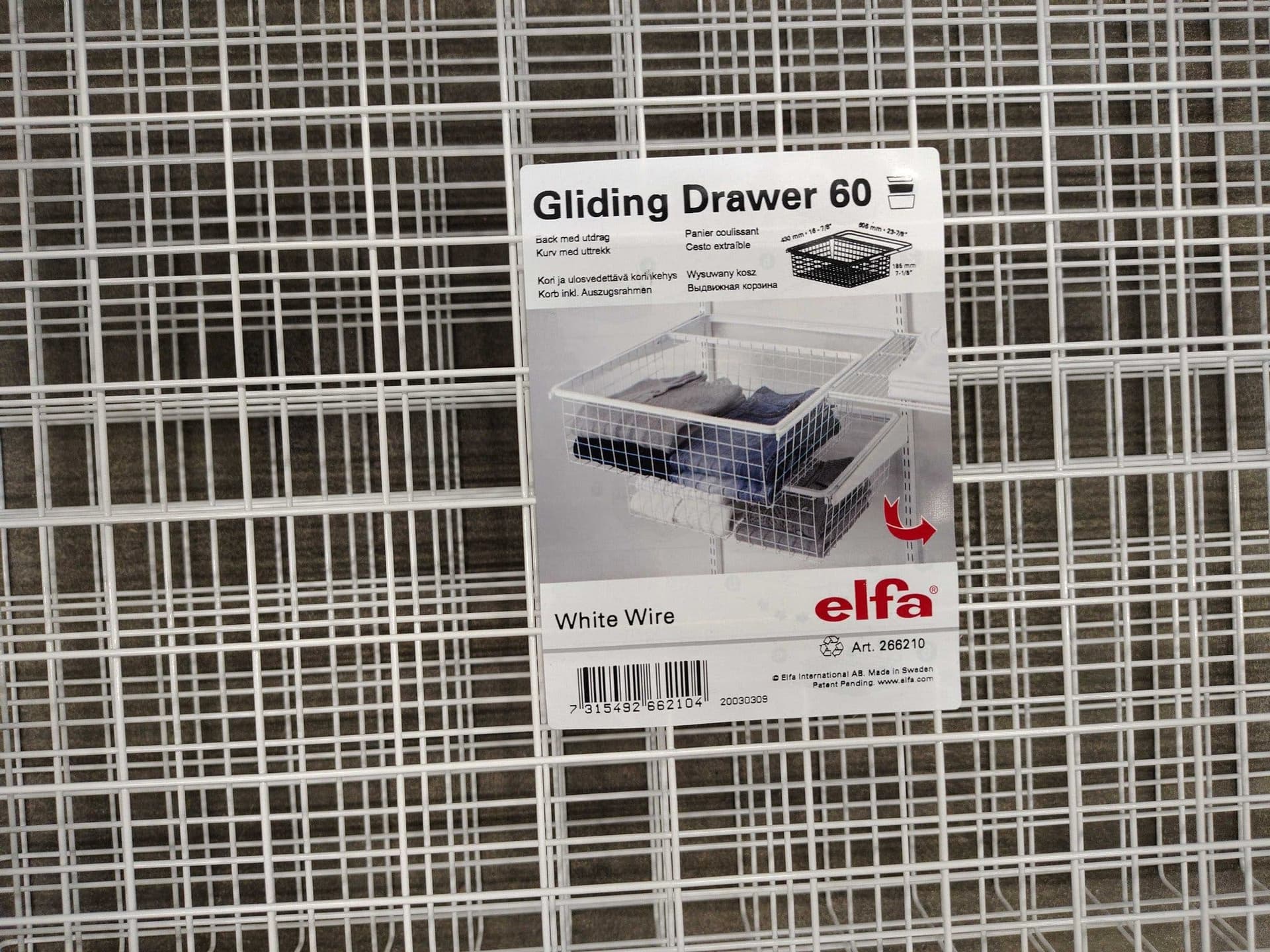 Elfa Gliding Drawers and Mesh Drawers