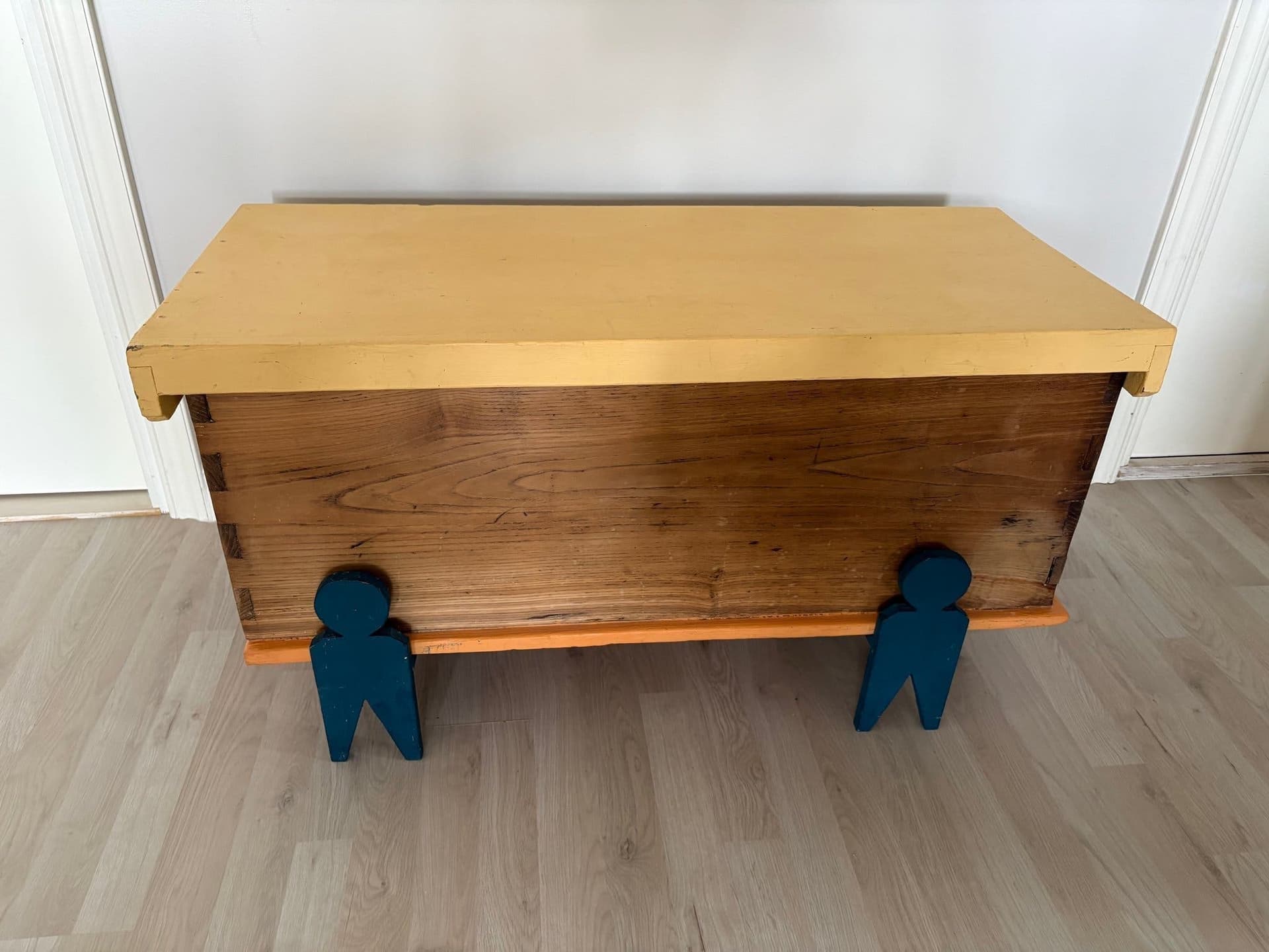 1950s Träbänk med förvaring