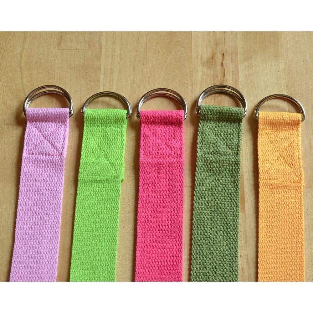 10 st Yogaband 180 cm (mörk rosa), Yogabälte, Yoga strap, Fitnessband