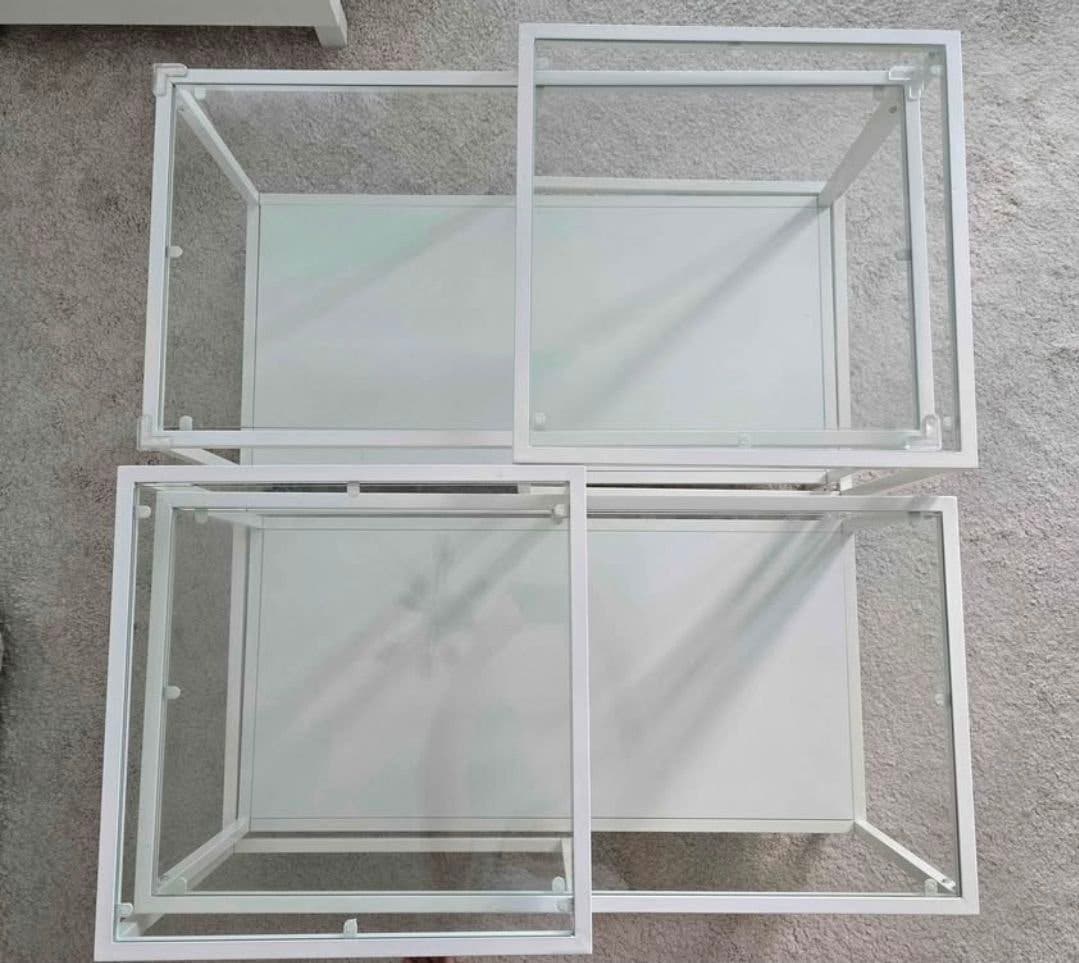 IKEA Vittsjö Soffbord och Sidobord, Vit, Glas