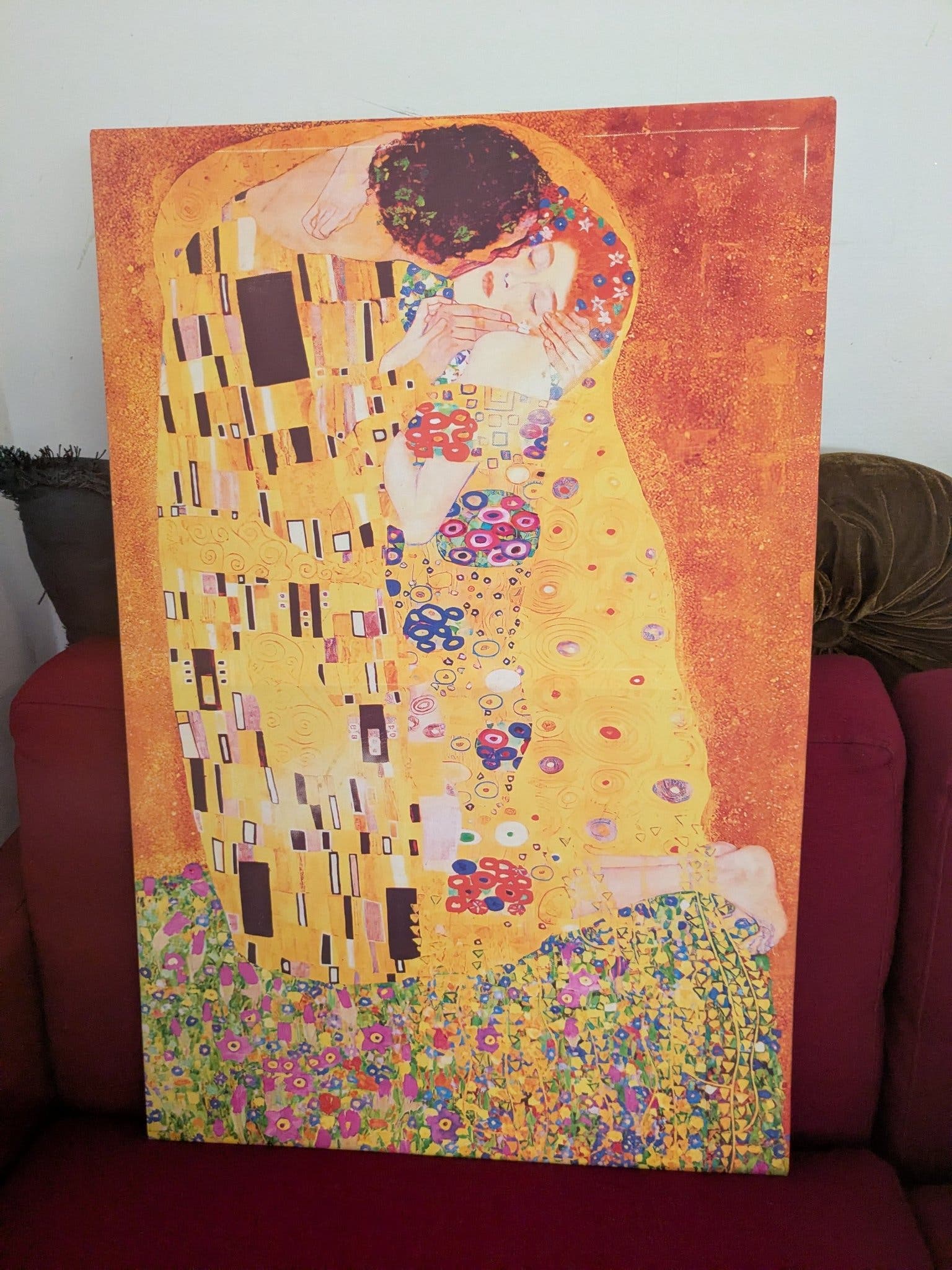 Tavla Canvas "The Kiss" av Gustav Klimt